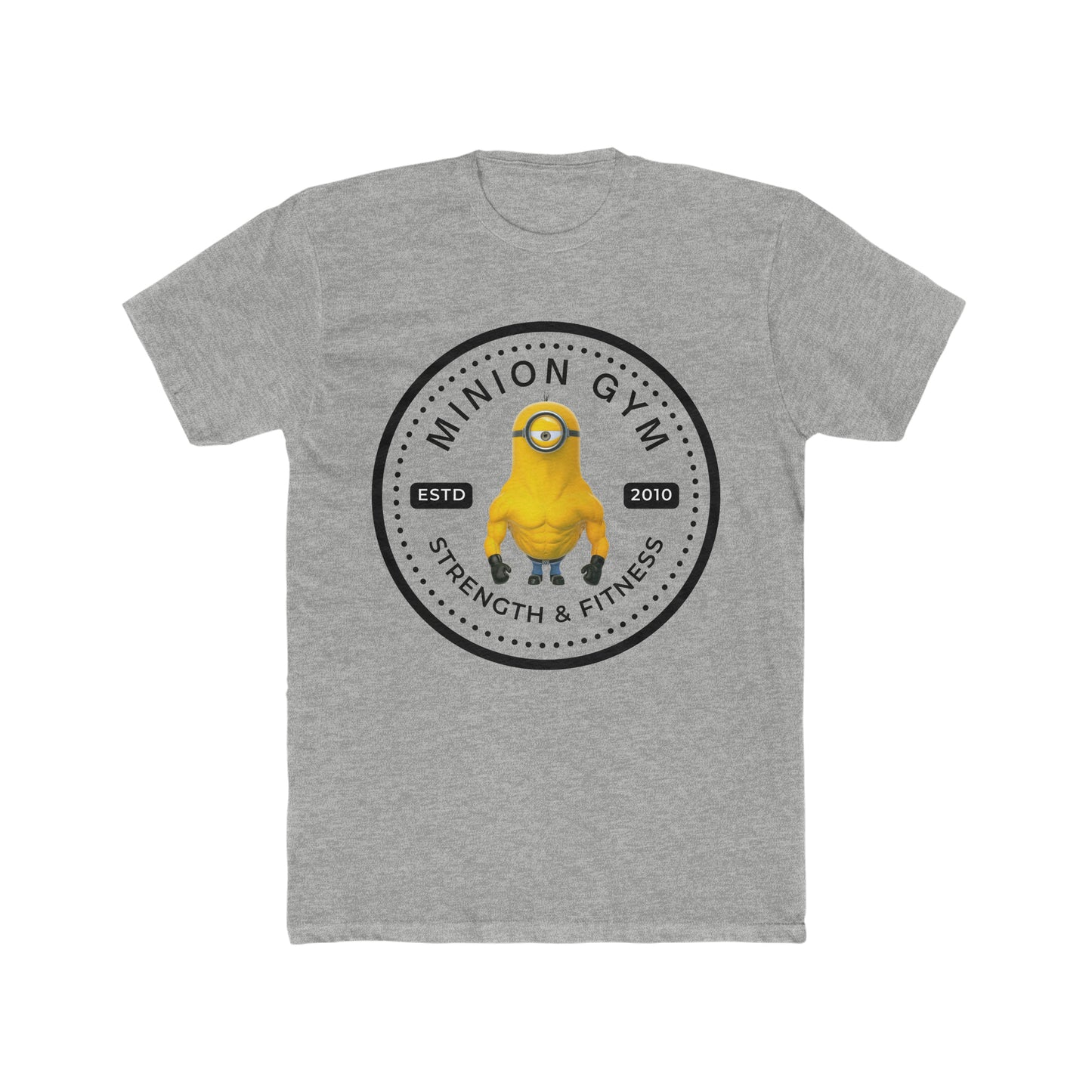 Minion Gym, Strength and Fitness, Parody on Despicable Me Movie,  Logo Tee