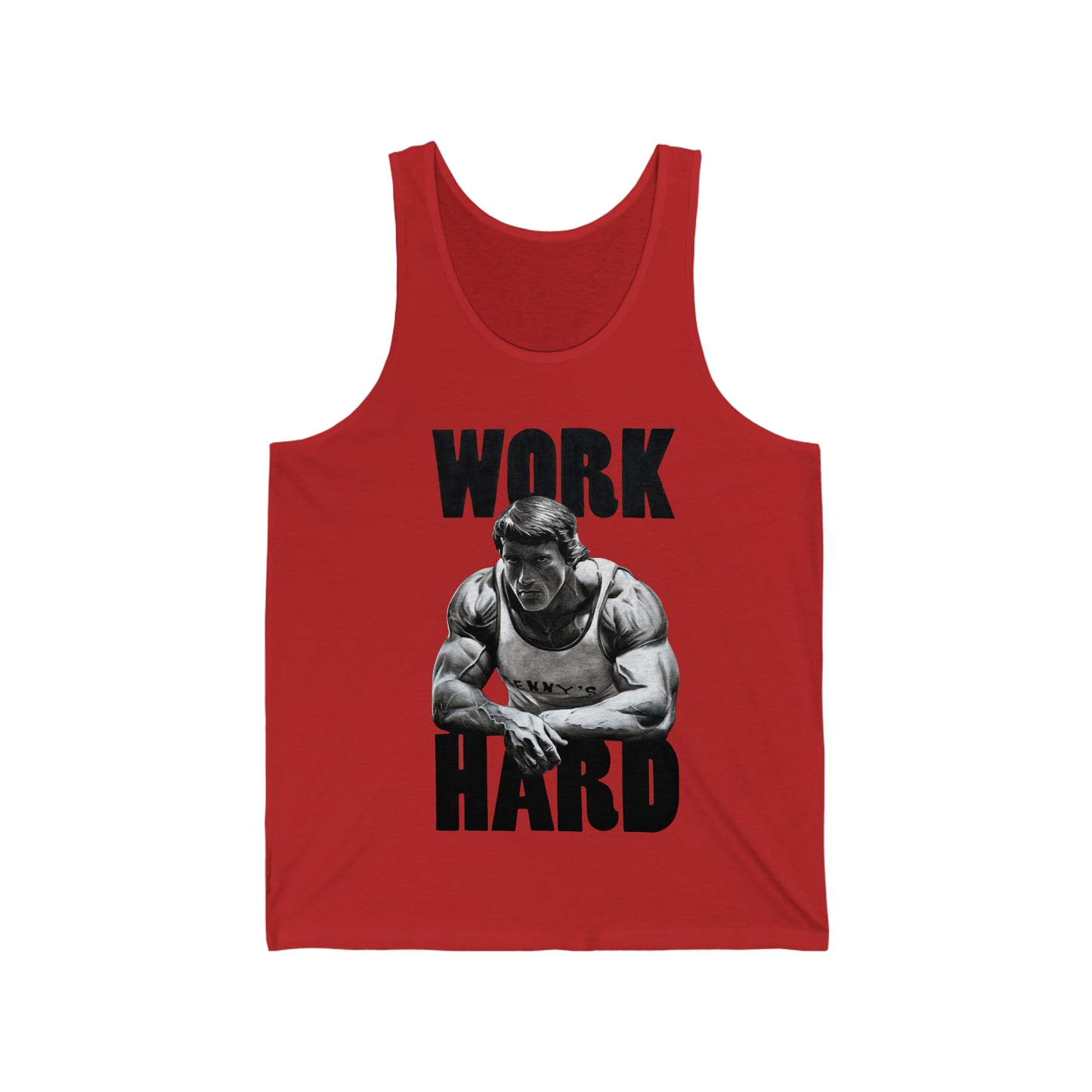 Arnold Schwarzenegger Gyn Tank Top That Says Work Hard, Gym Attire, Workout Shirt