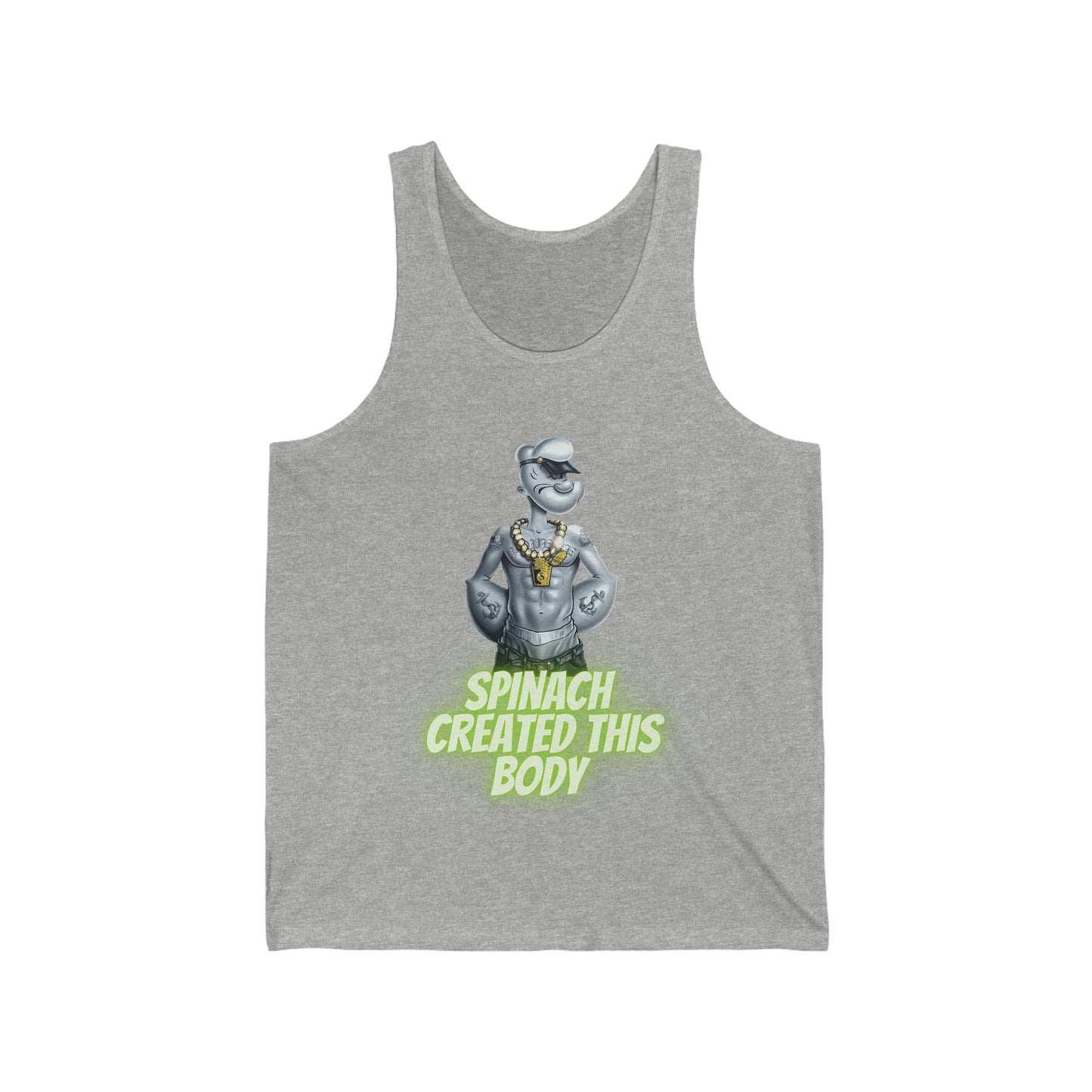 Popeye, Gym Tank Top, Spinach, Gym. Dedication, Workout Attire