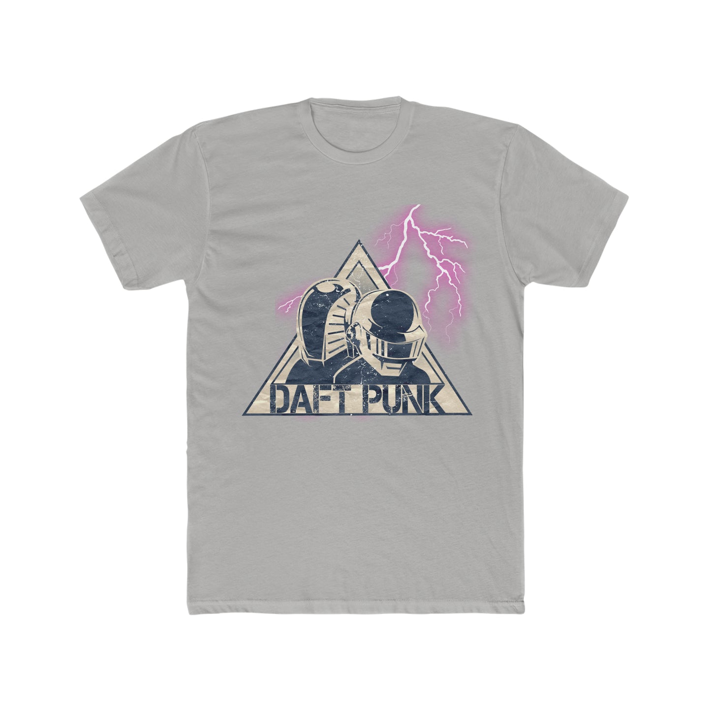 Daft Punk Logo, Purple Lightning Background Tee