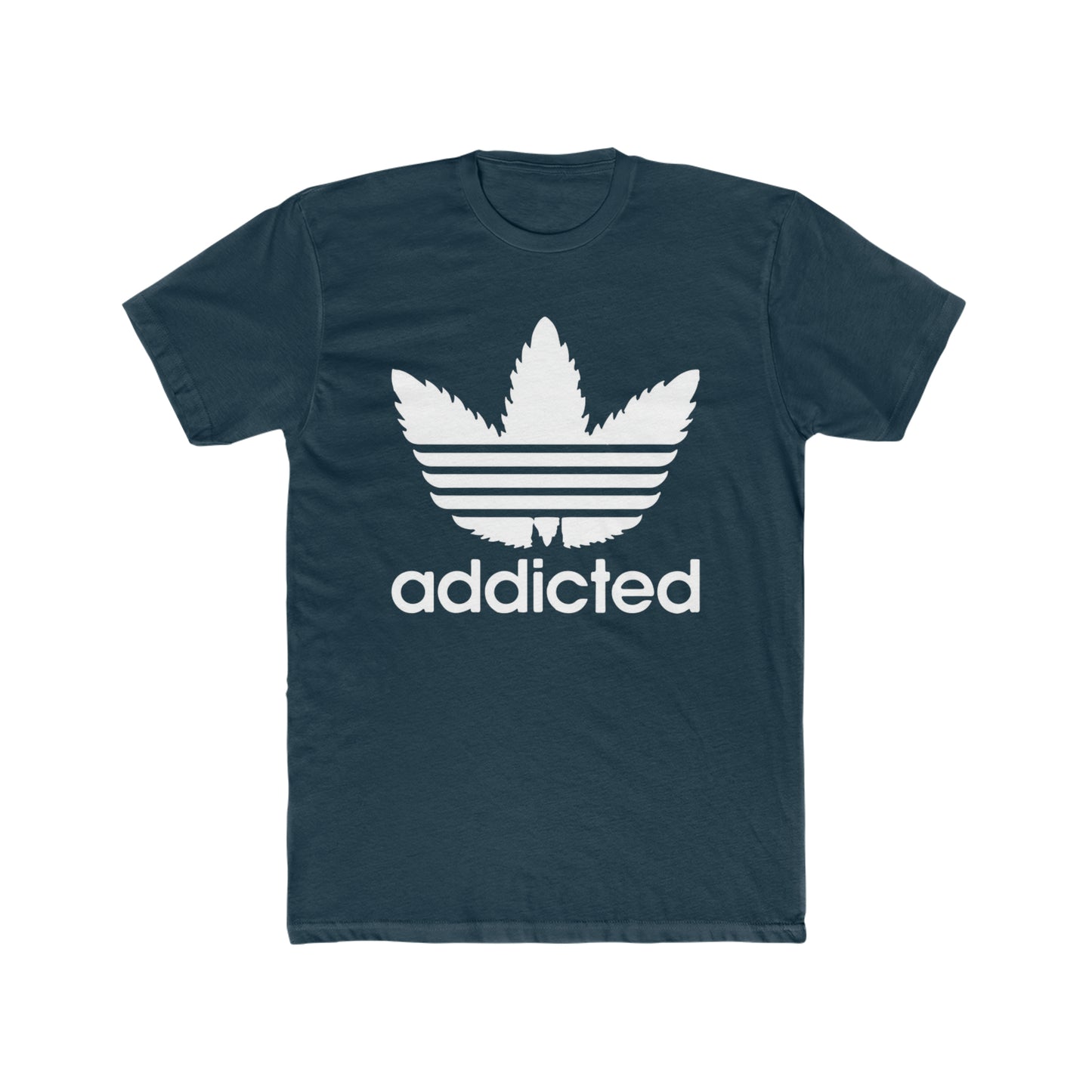 Addicted Parody of Adidas Sneakers, Marijuana, Cannabis Humor, Funny Tee