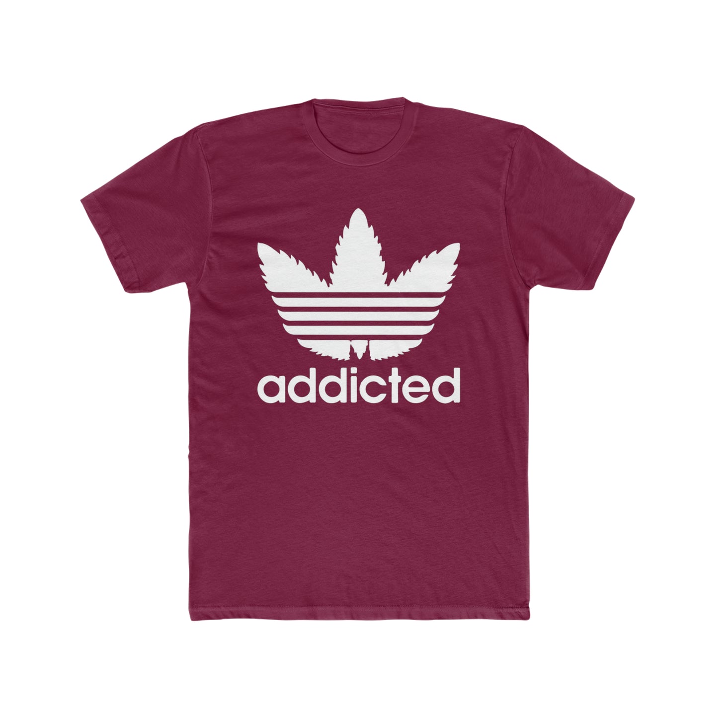 Addicted Parody of Adidas Sneakers, Marijuana, Cannabis Humor, Funny Tee