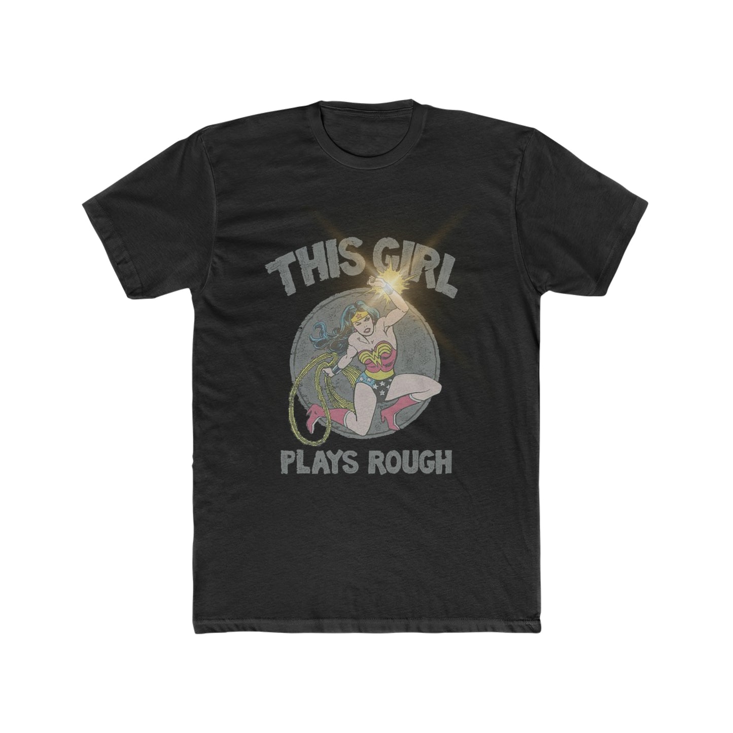 Wonder Woman, This Girl Plays Rough, Vintage Inspired Tee