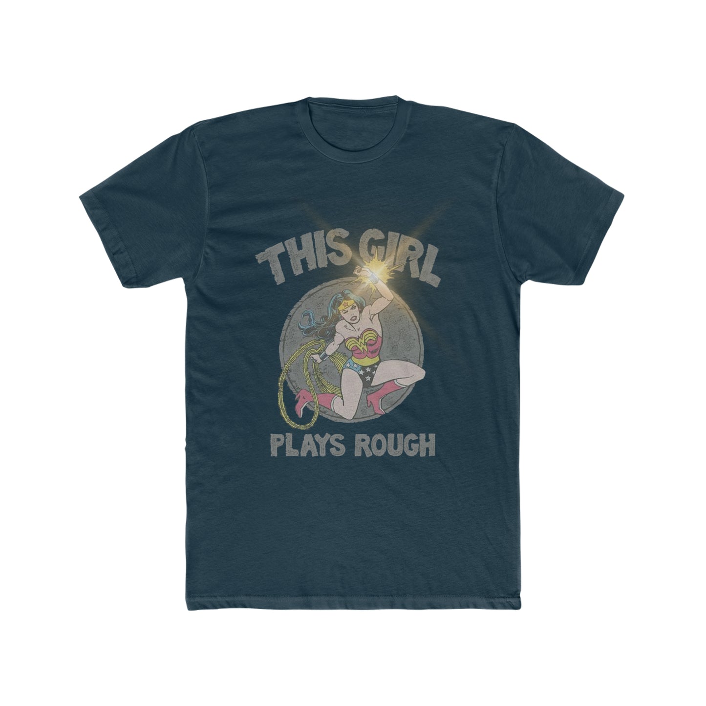 Wonder Woman, This Girl Plays Rough, Vintage Inspired Tee