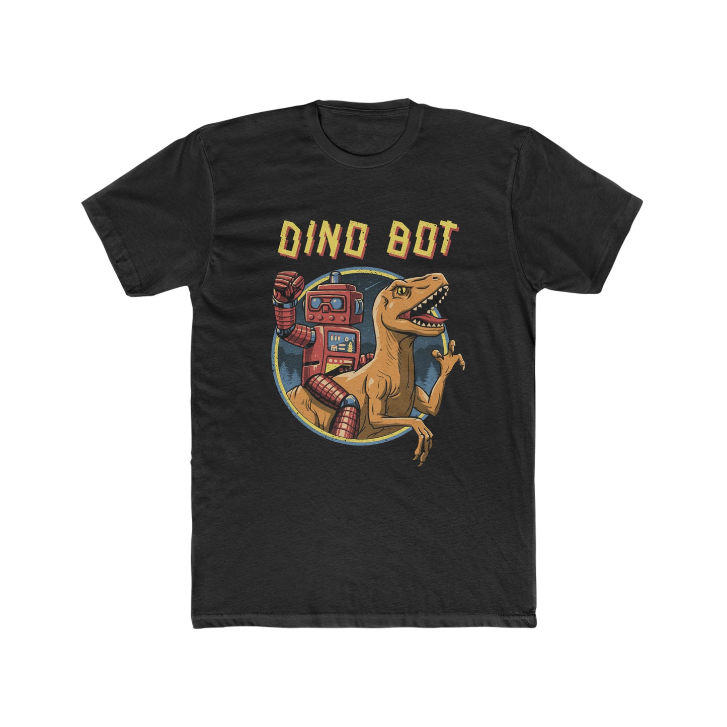 Dino Bot, Robot Riding a Dinosaur Tee