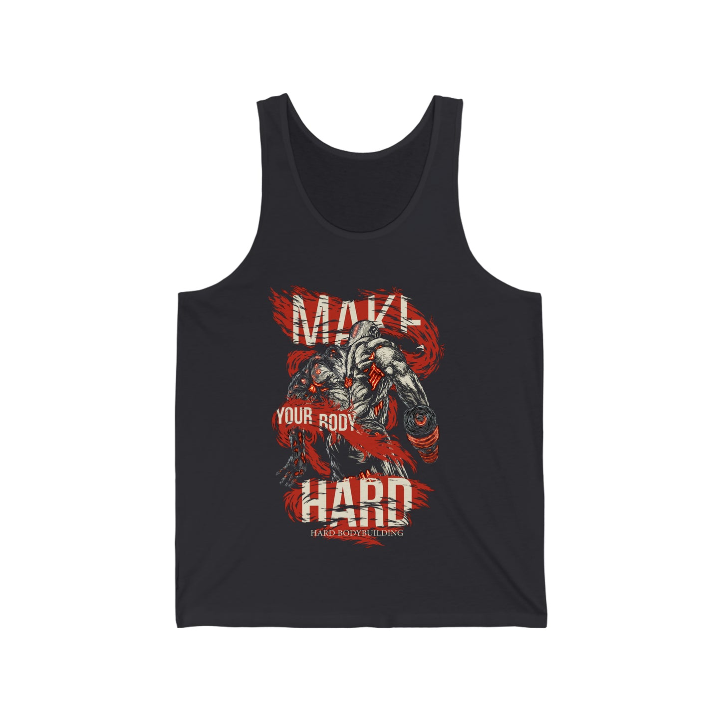 Make Your Body Hard, Bodybuilding Tank Top, Workout Attire