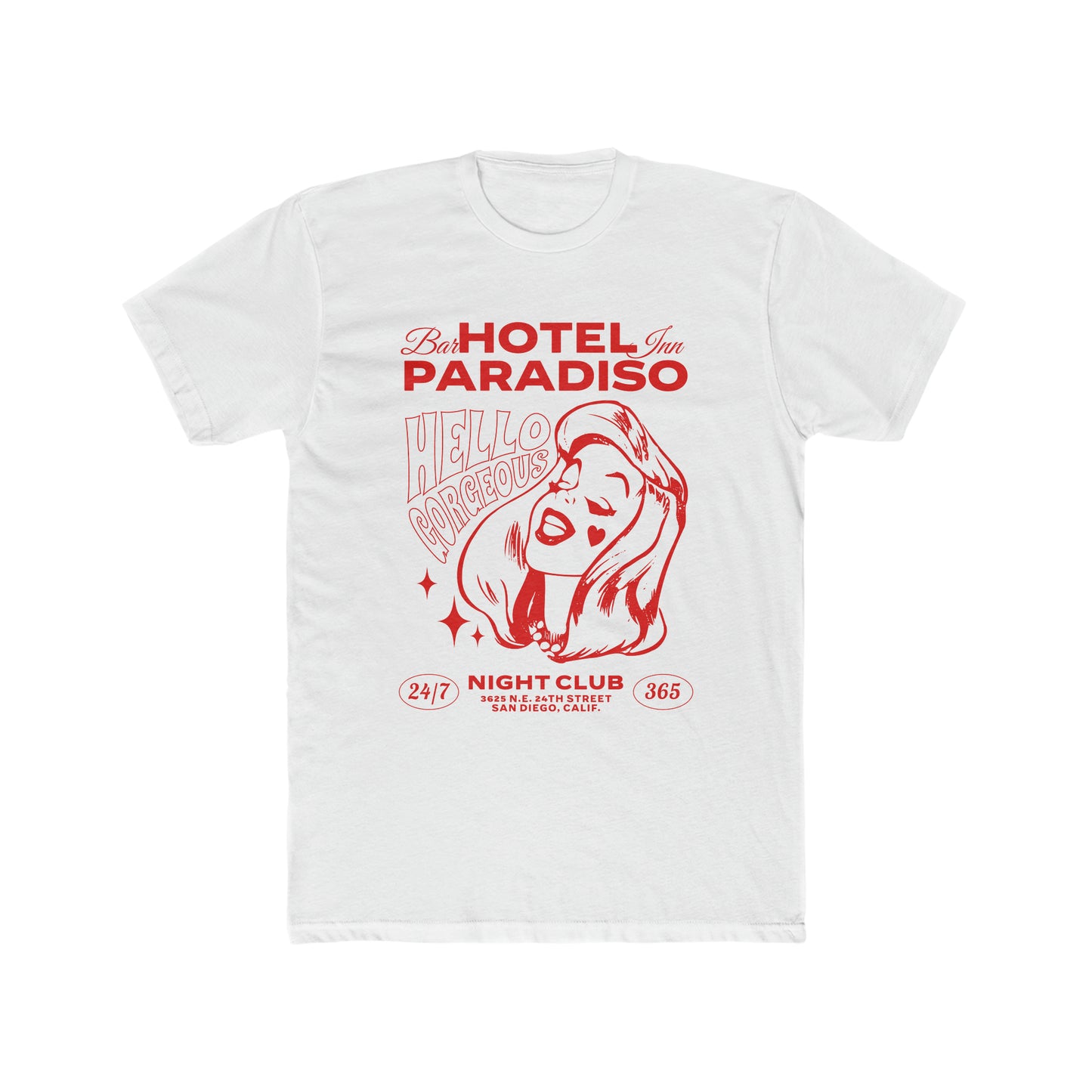 Hotel Paradisco, Hello Gorgeous, Night Club, Retro Style, Classic tee