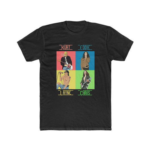 Chris Cornell, Eddie Vedder, Kurt Cobain, Layne Staley, Nirvana, Pearl Jam, Soundgarden, Art Tee