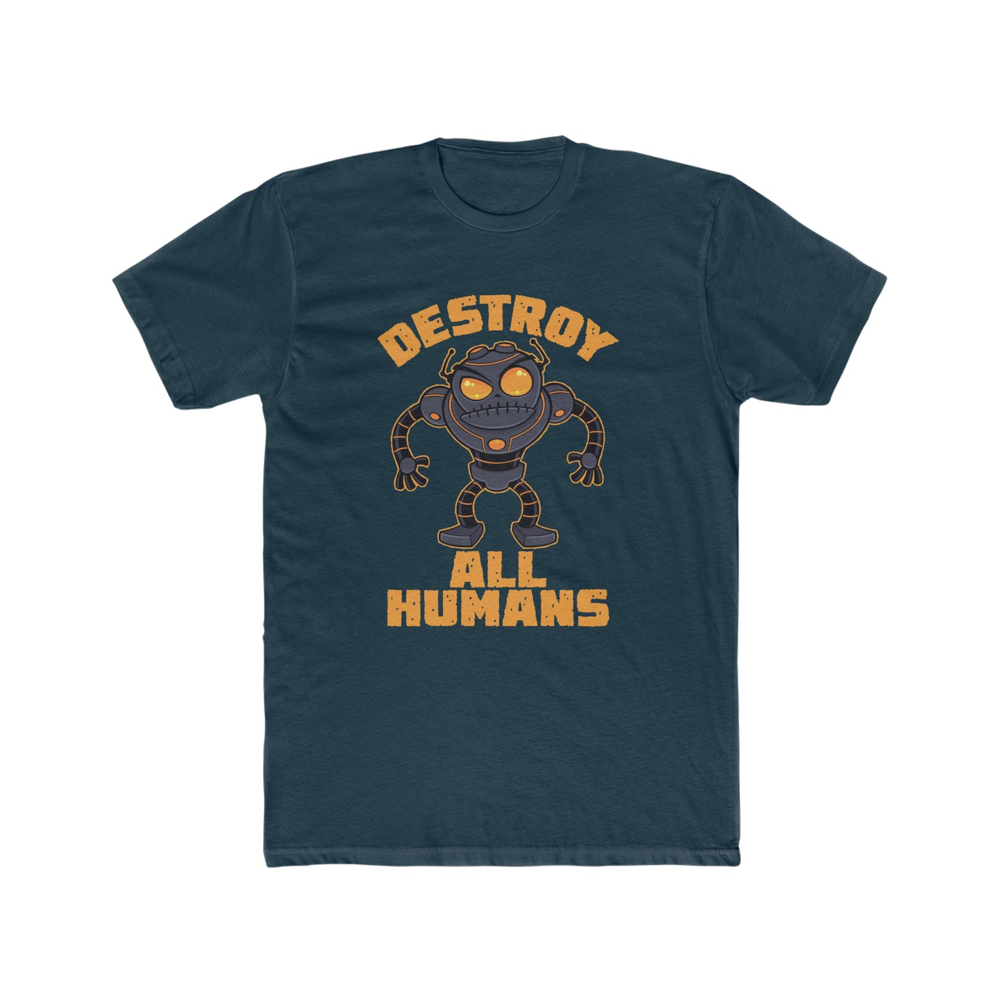 Destroy All Humans, Robot, Distressed Look, Vintage Inspired Tee