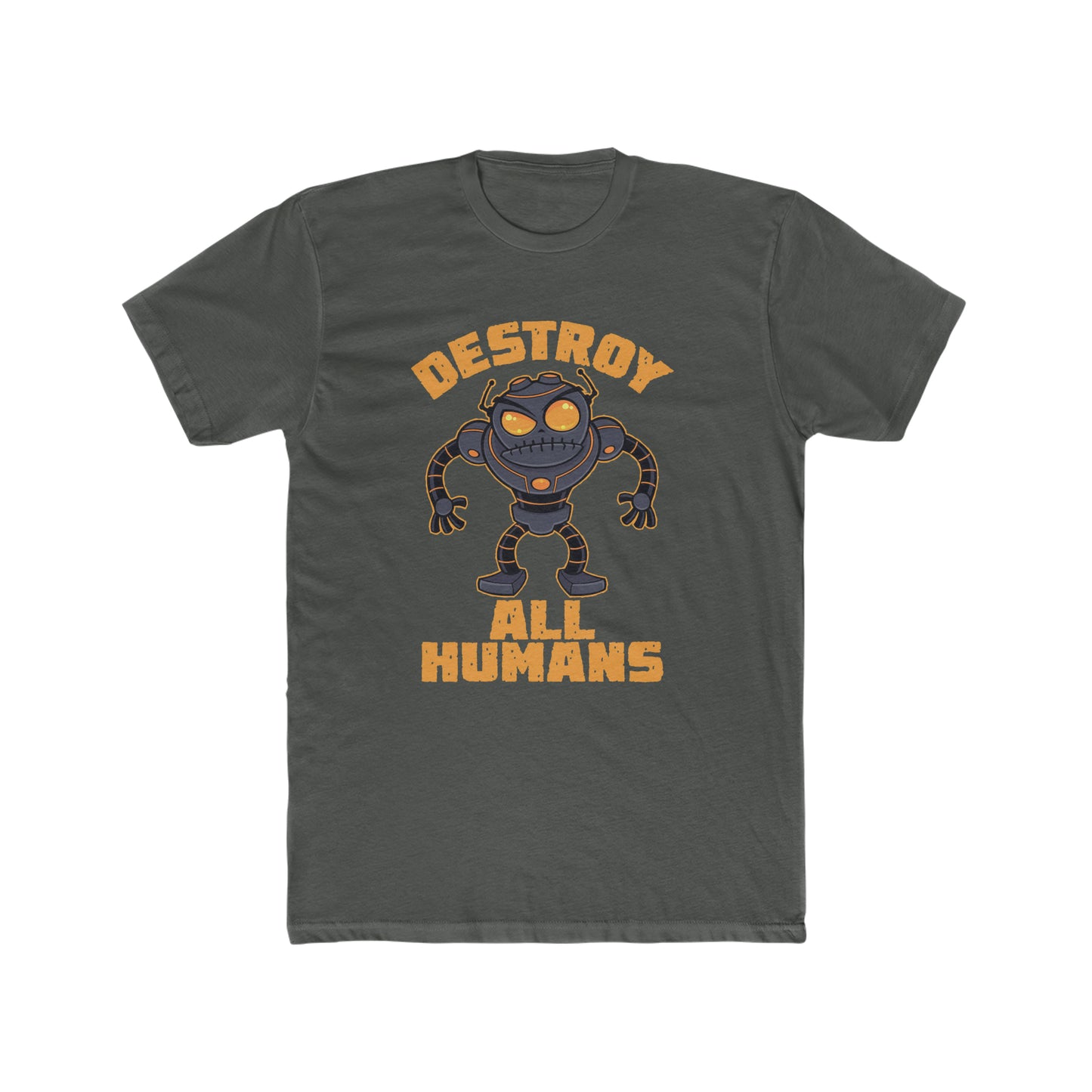 Destroy All Humans, Robot, Distressed Look, Vintage Inspired Tee