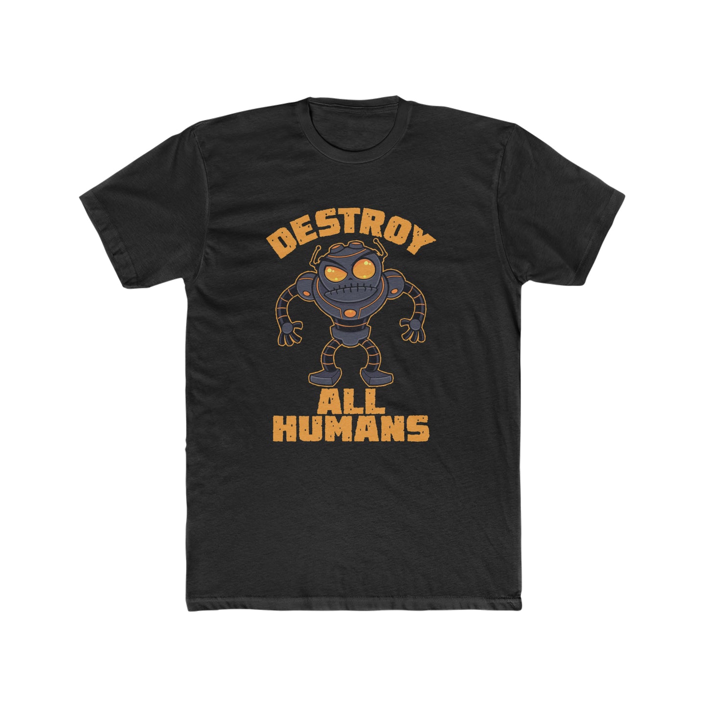 Destroy All Humans, Robot, Distressed Look, Vintage Inspired Tee