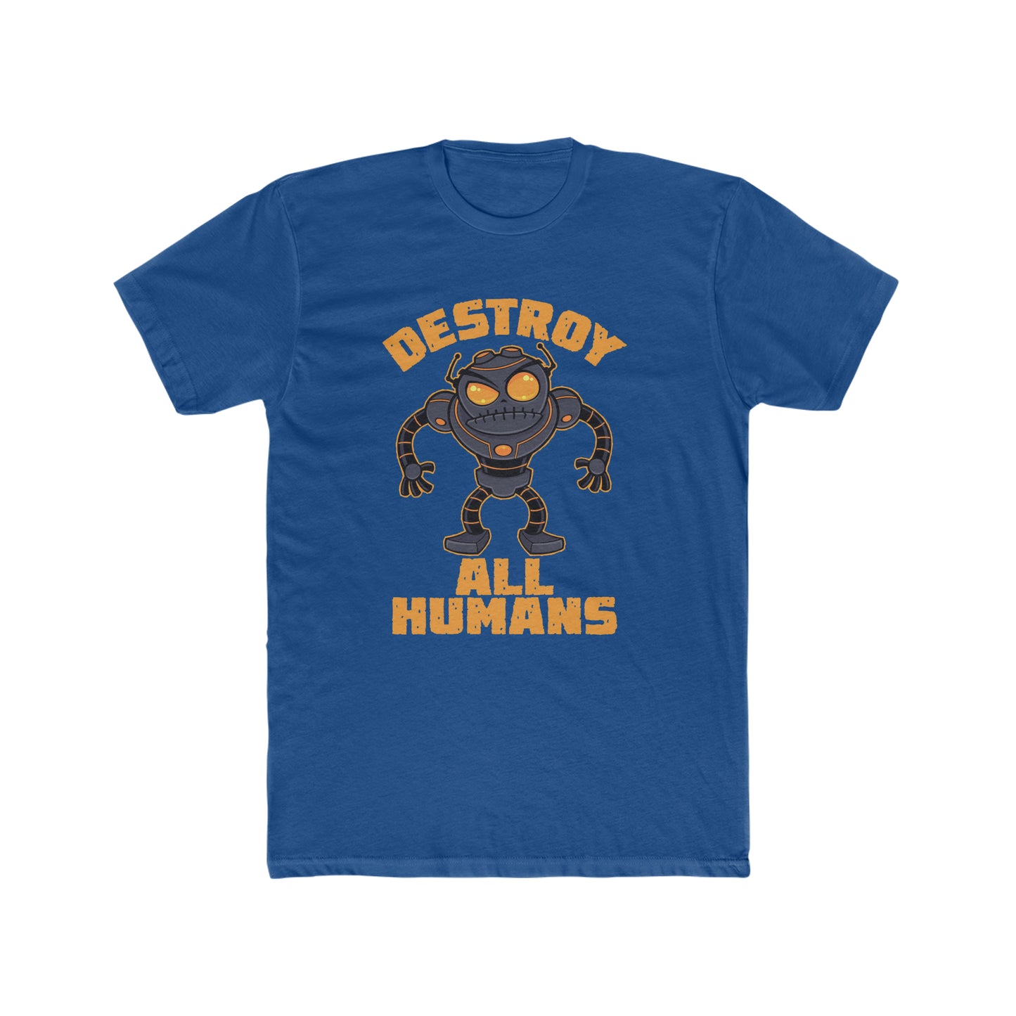 Destroy All Humans, Robot, Distressed Look, Vintage Inspired Tee