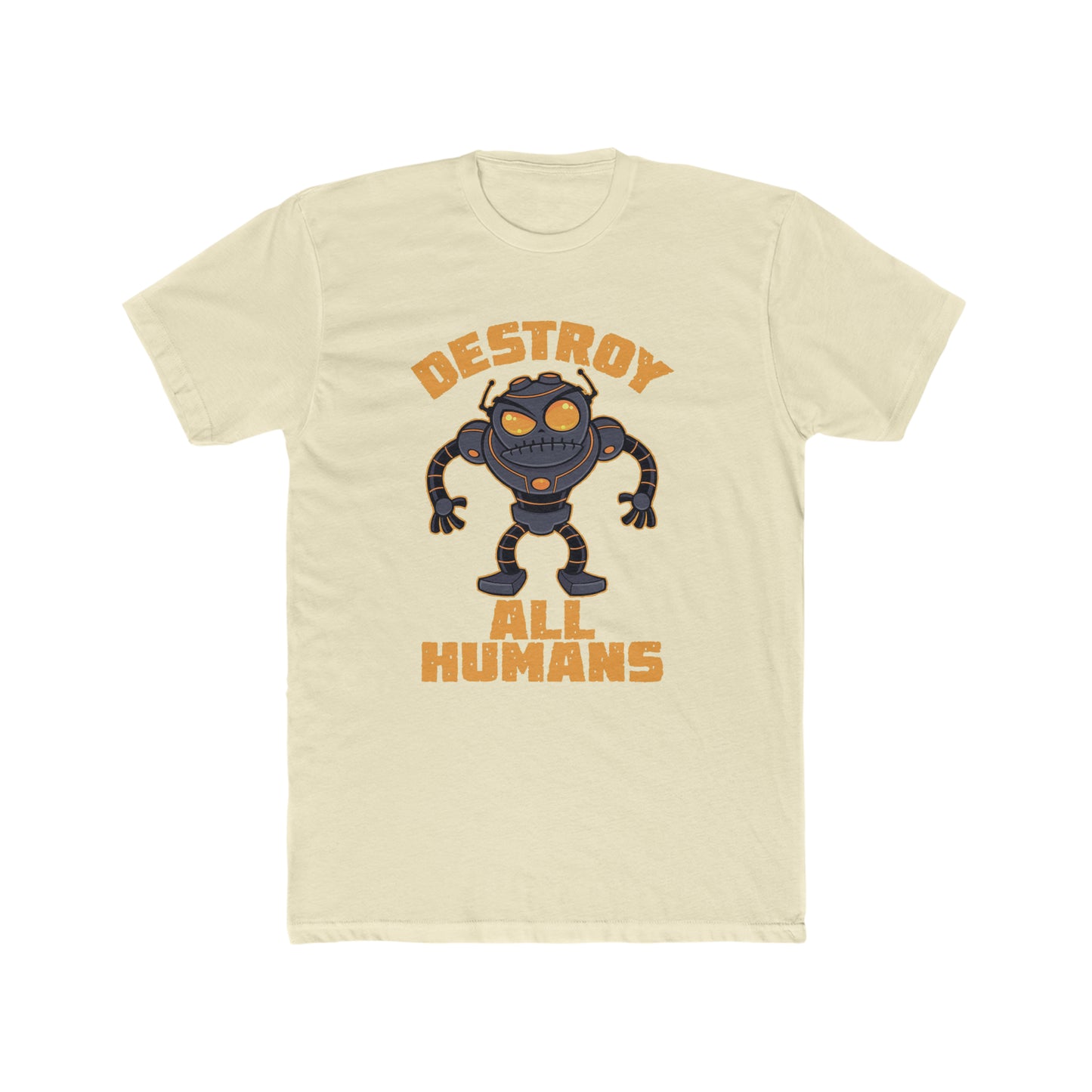 Destroy All Humans, Robot, Distressed Look, Vintage Inspired Tee