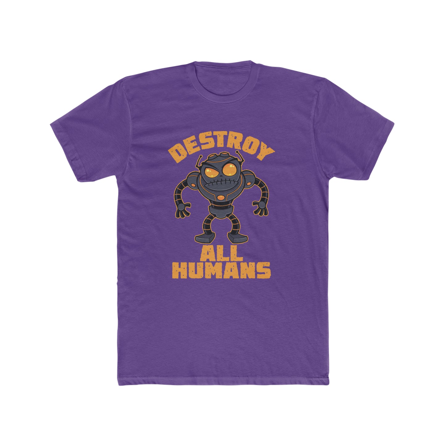 Destroy All Humans, Robot, Distressed Look, Vintage Inspired Tee