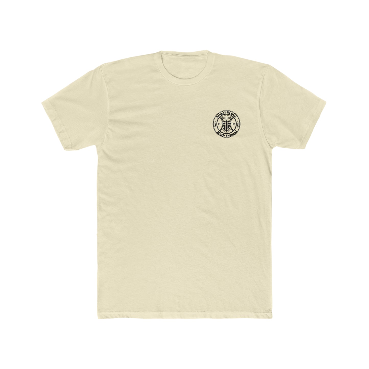 Mighty Morphin Power rangers, Angel Groove High School, Logo on Chest, Distressed Style, Vintage Inspired Tee