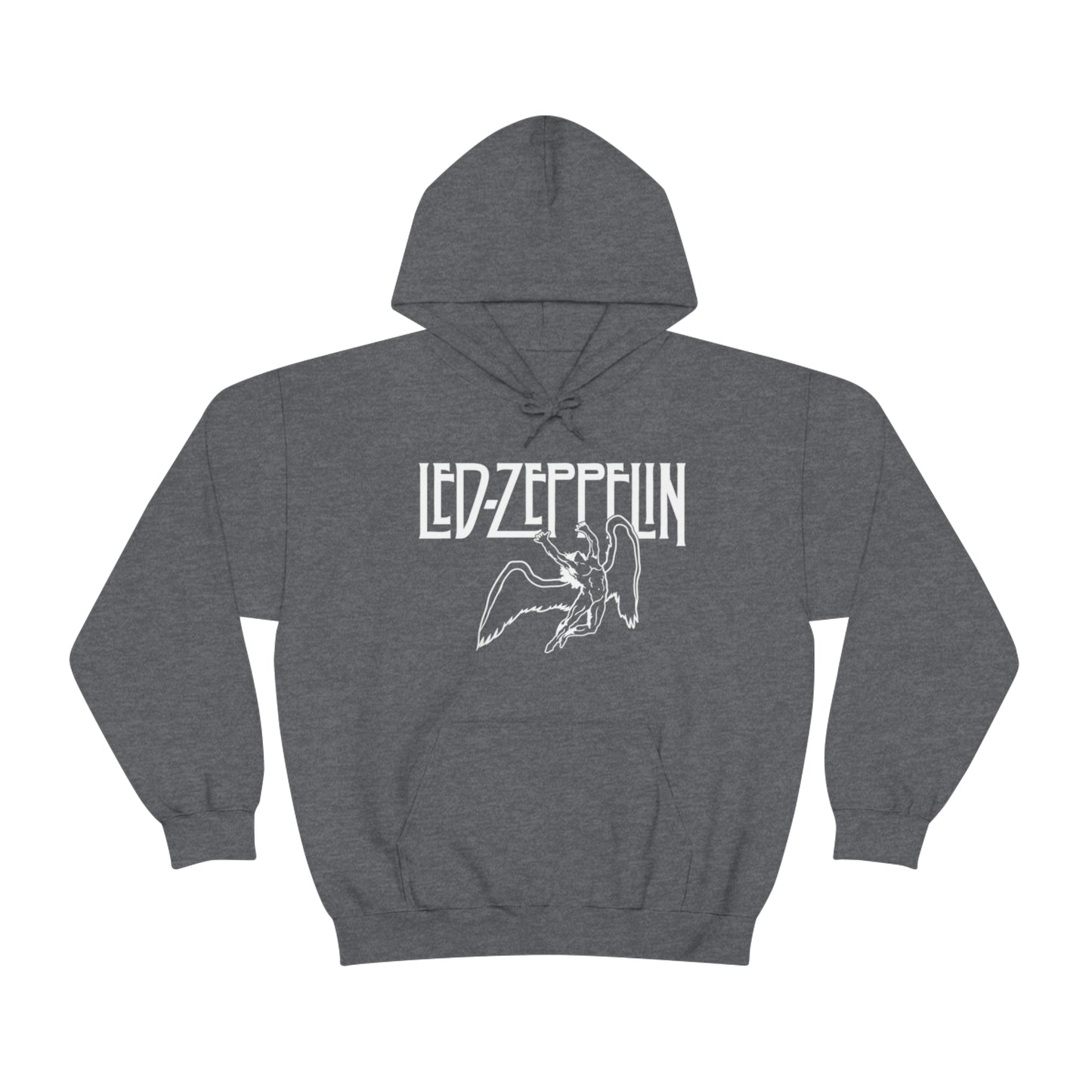 Led Zeppelin, Swan Song on the Front with Band Symbols on the Back Hoodie