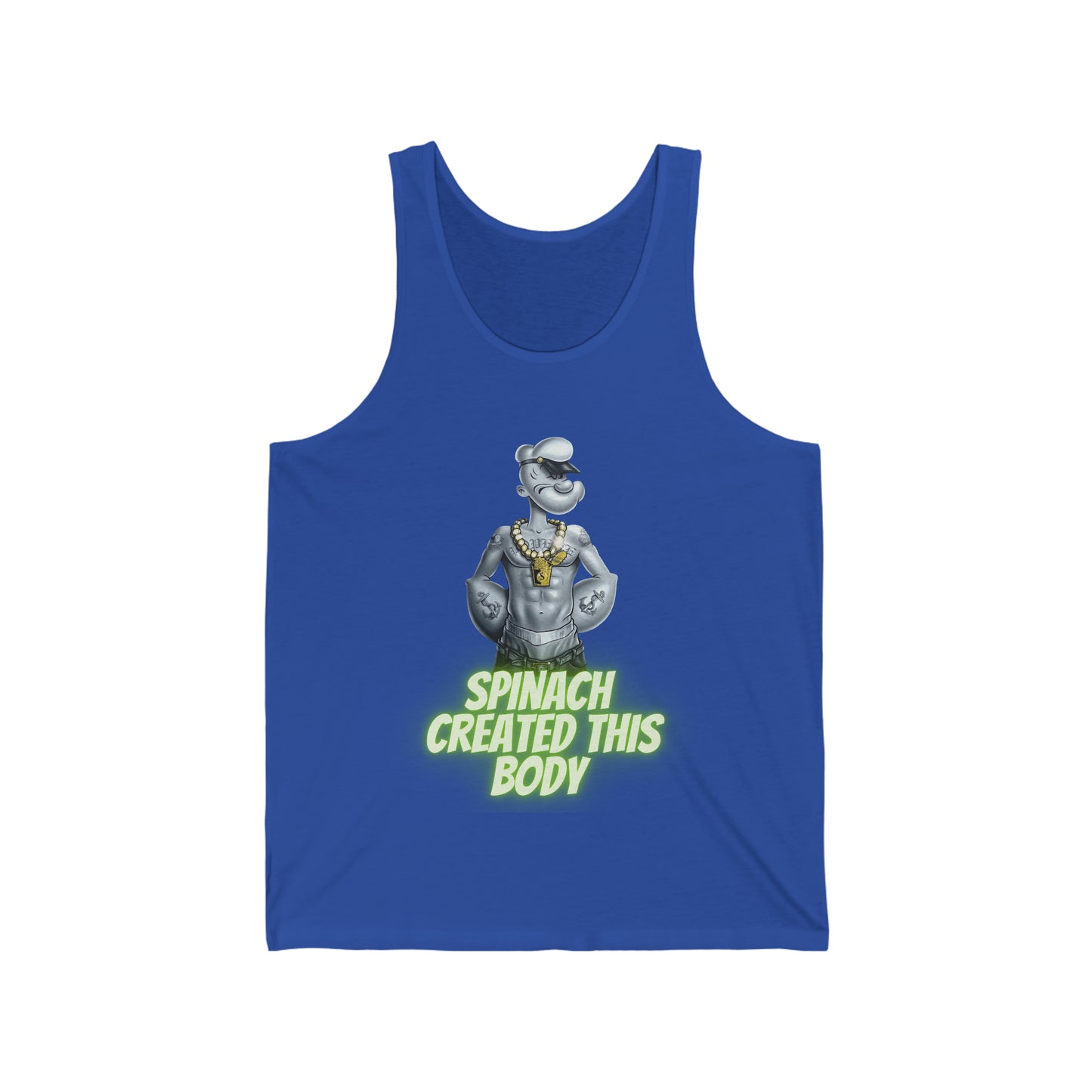 Popeye, Gym Tank Top, Spinach, Gym. Dedication, Workout Attire