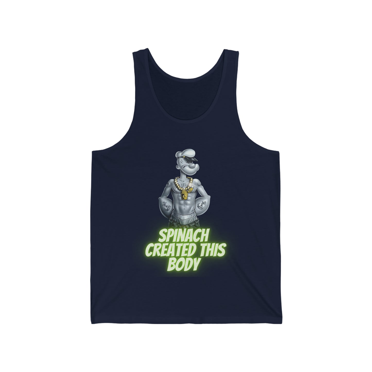 Popeye, Gym Tank Top, Spinach, Gym. Dedication, Workout Attire