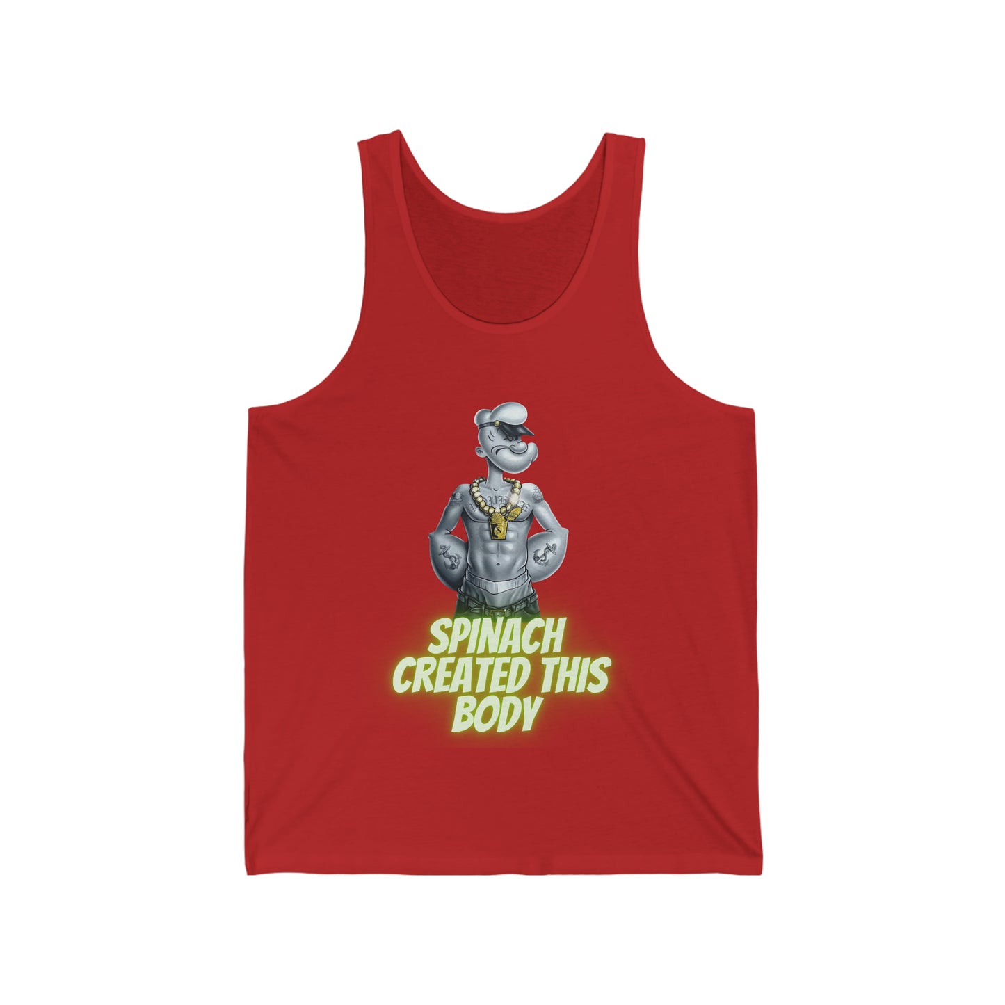 Popeye, Gym Tank Top, Spinach, Gym. Dedication, Workout Attire