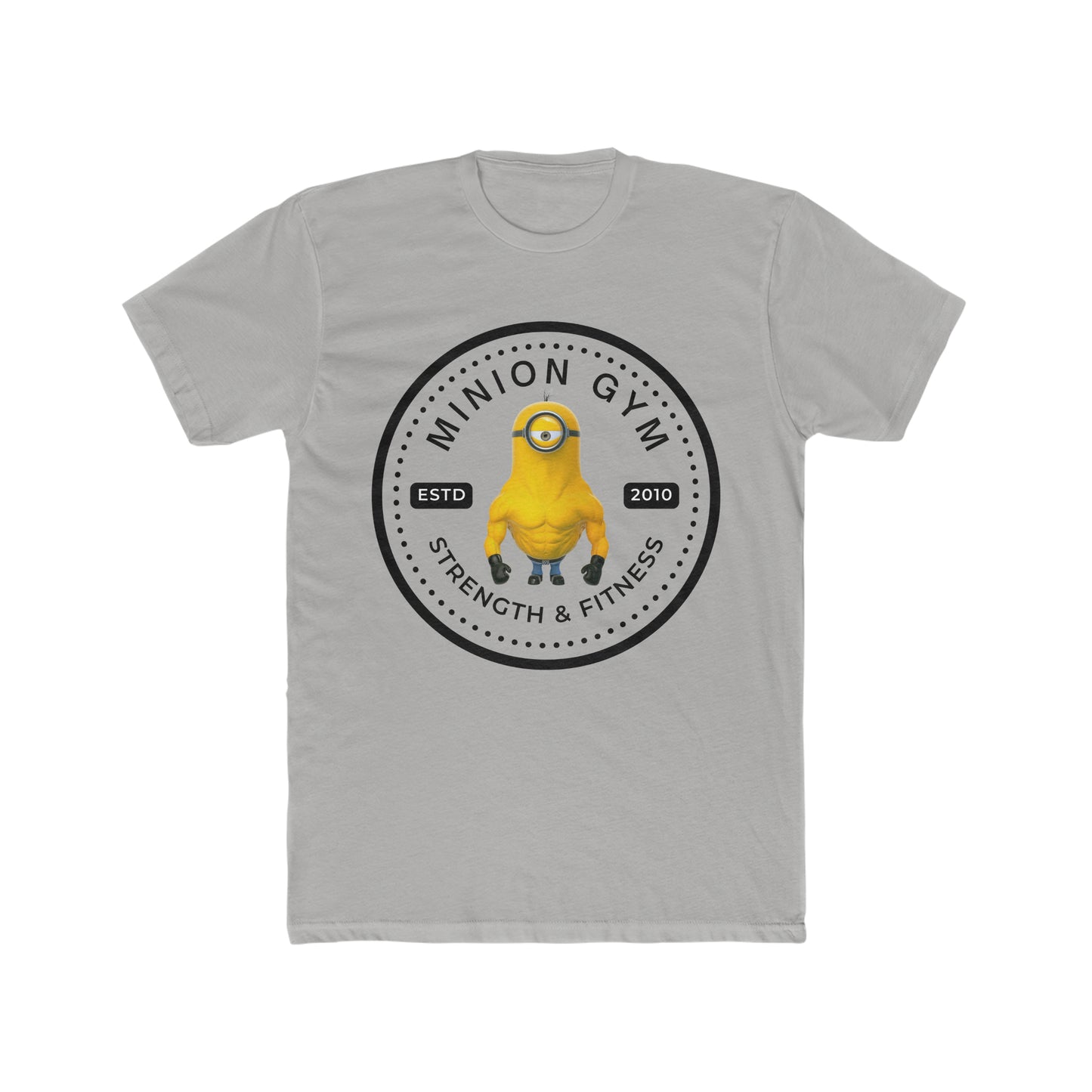 Minion Gym, Strength and Fitness, Parody on Despicable Me Movie,  Logo Tee