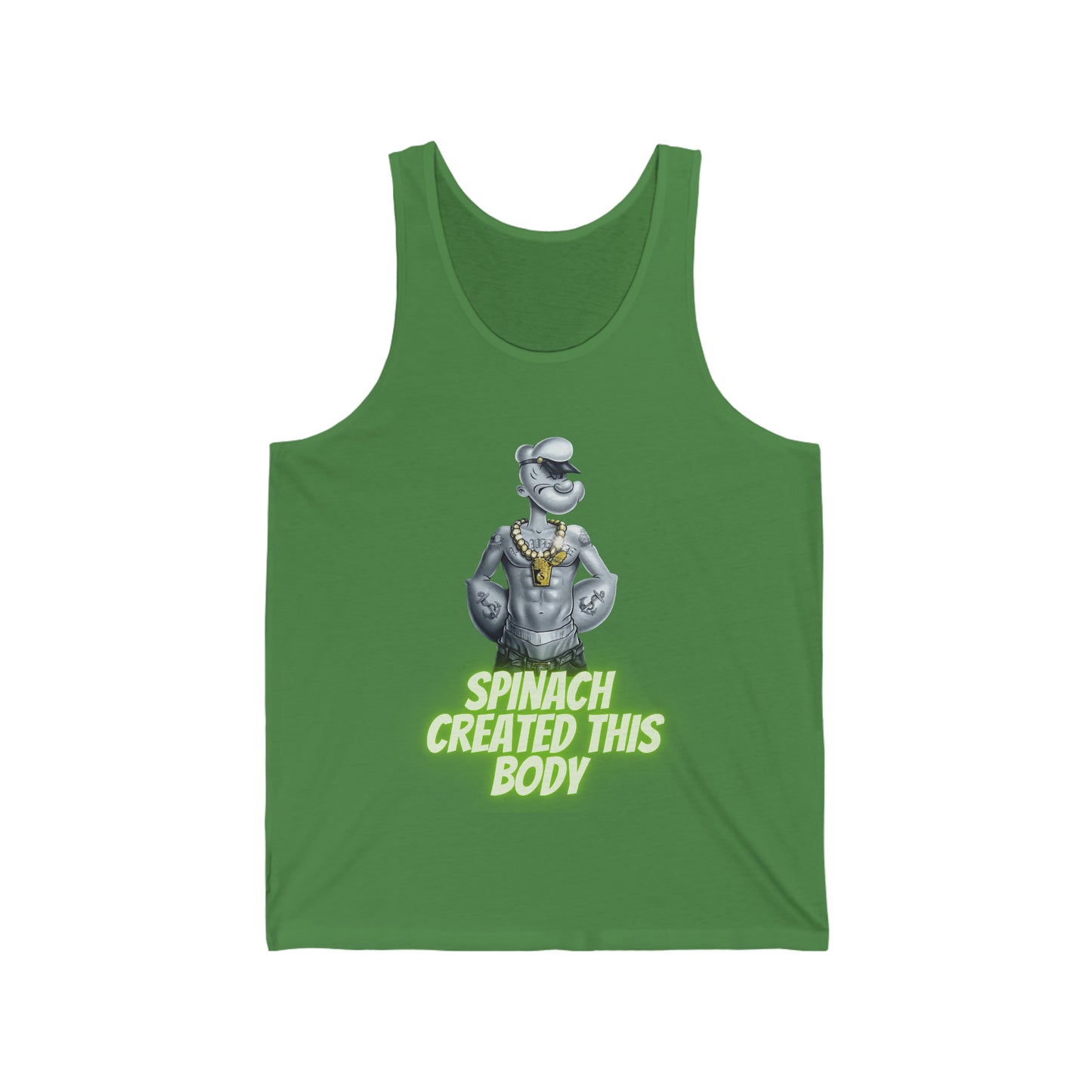 Popeye, Gym Tank Top, Spinach, Gym. Dedication, Workout Attire