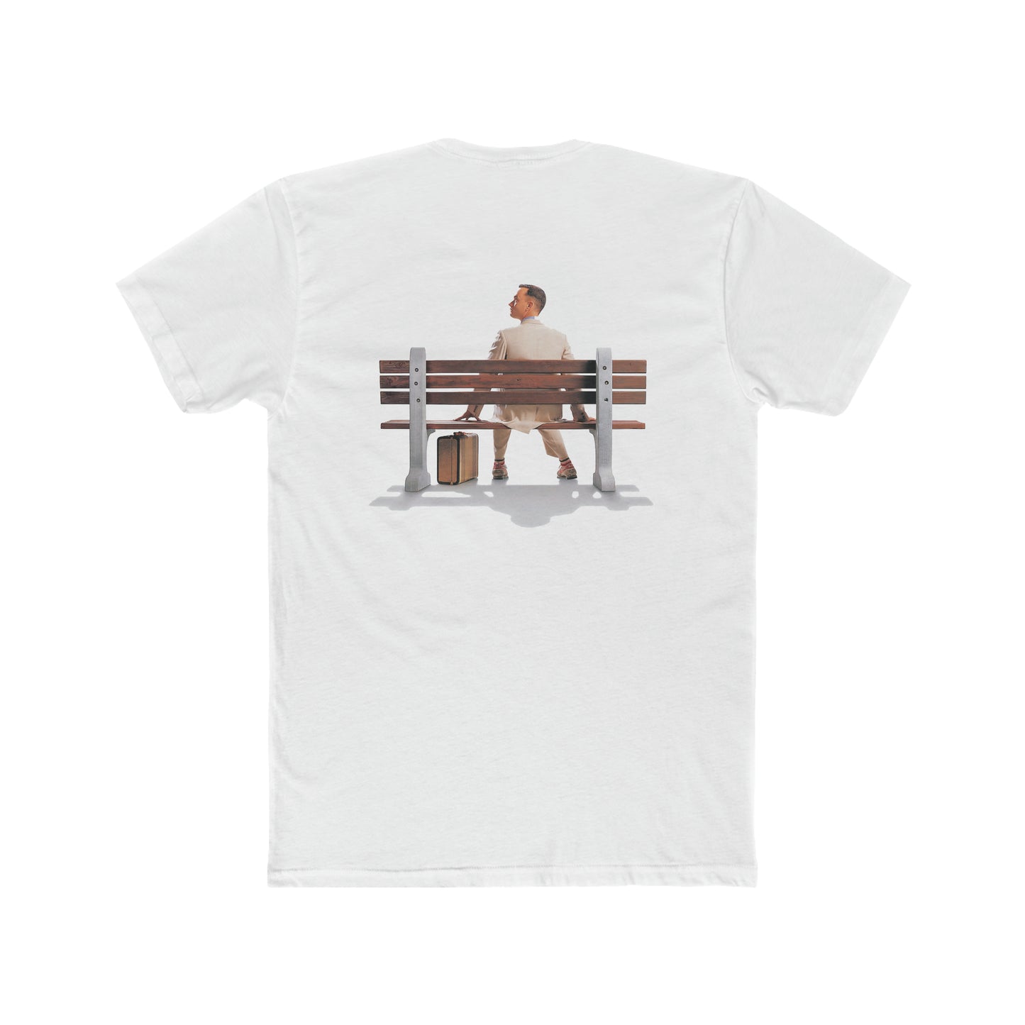 Forrest Gump on Bench, Front and Back Tee