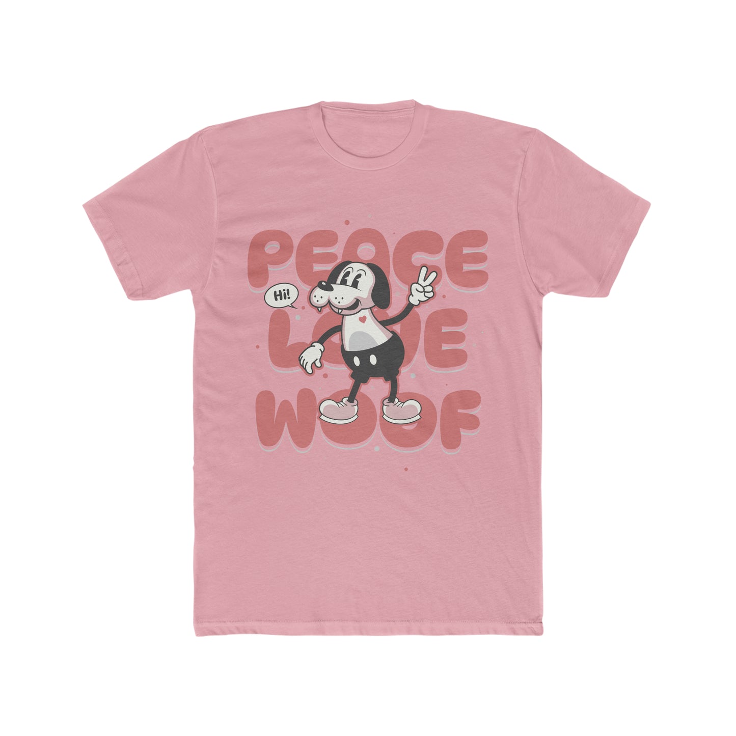 Peace, Love, Woof, Fun Dog Humor, Happy, Classic Tee