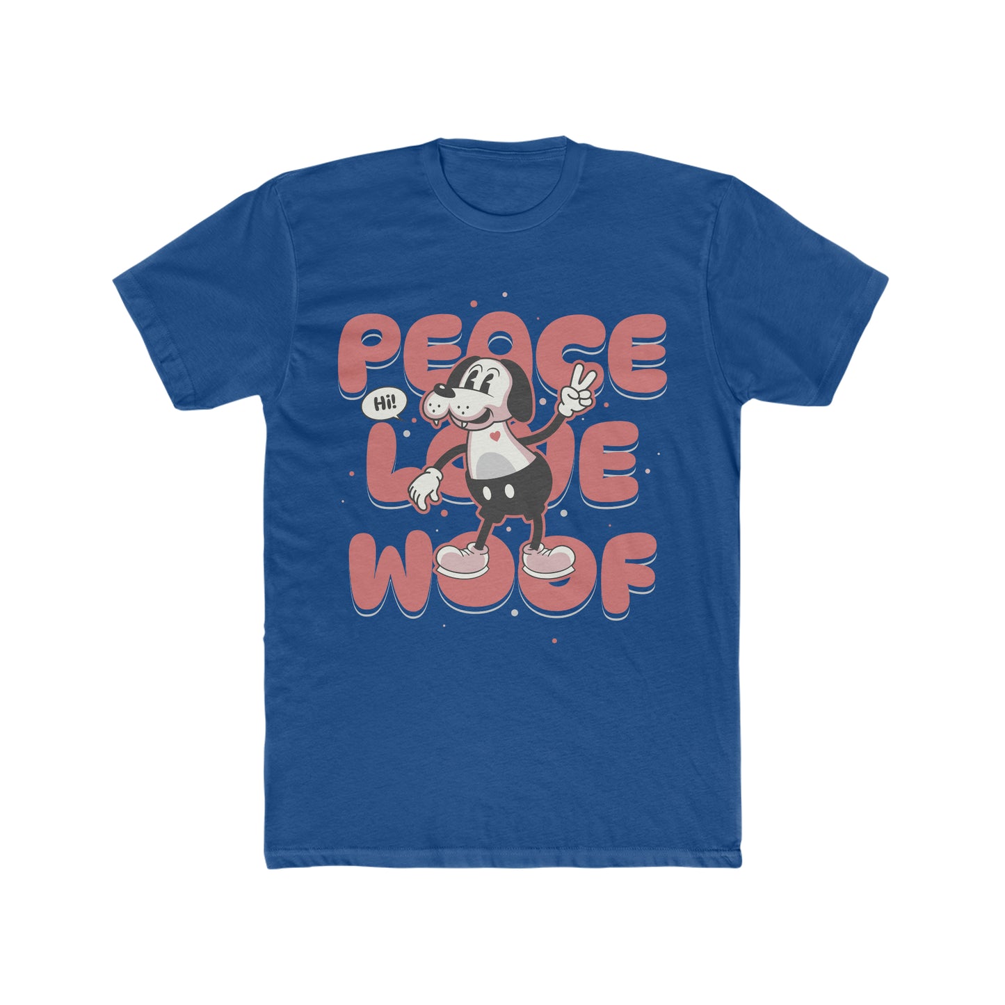 Peace, Love, Woof, Fun Dog Humor, Happy, Classic Tee