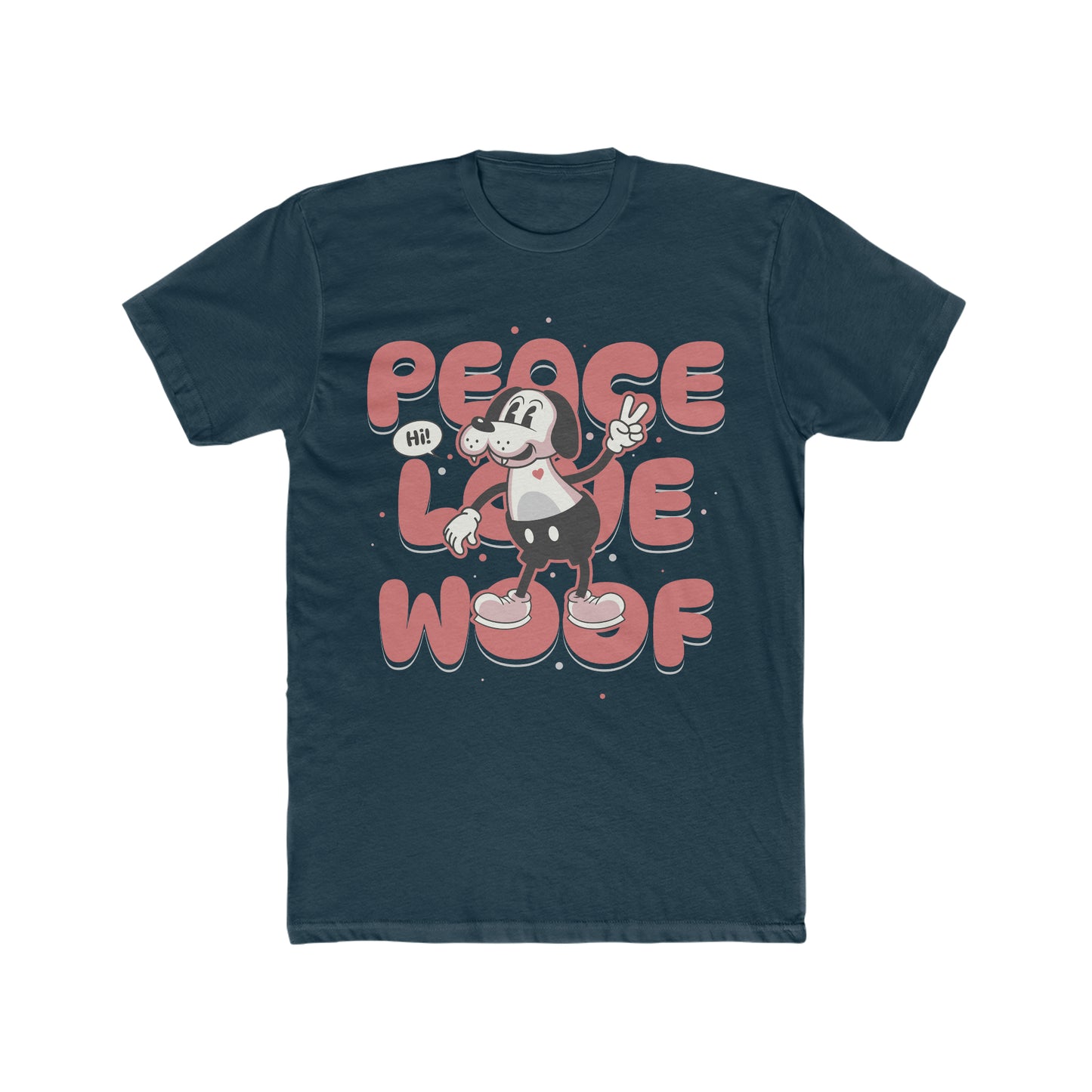 Peace, Love, Woof, Fun Dog Humor, Happy, Classic Tee