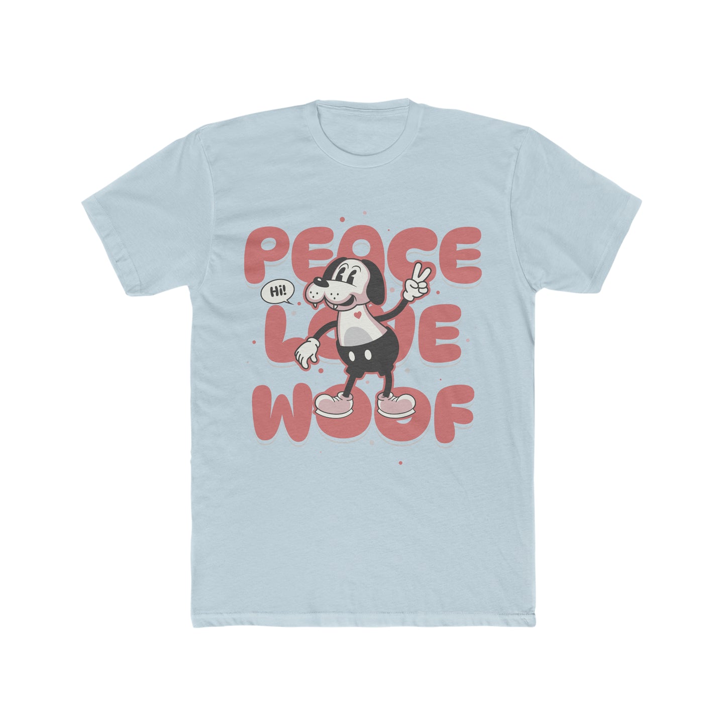 Peace, Love, Woof, Fun Dog Humor, Happy, Classic Tee