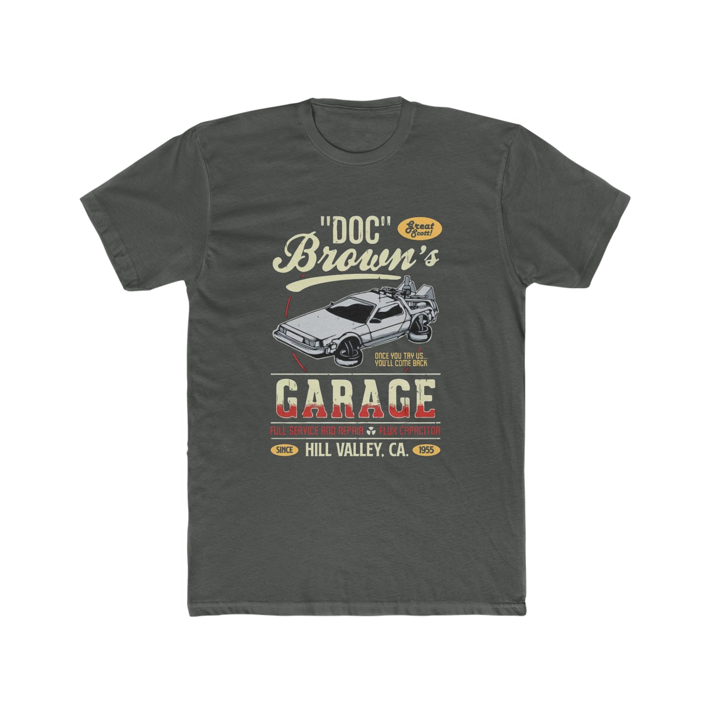 Doc Brown's Garage, Back to the Future, Vintage Inspired Tee