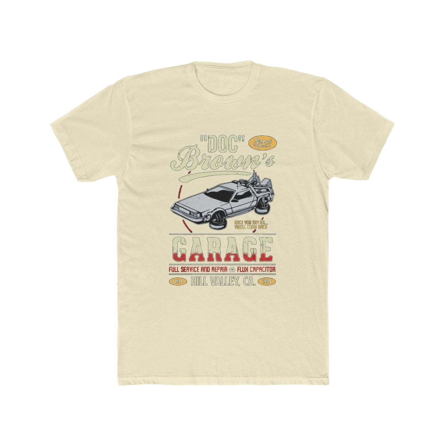 Doc Brown's Garage, Back to the Future, Vintage Inspired Tee
