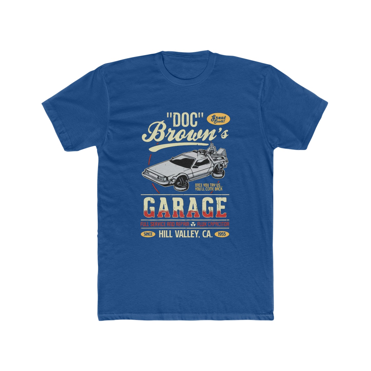 Doc Brown's Garage, Back to the Future, Vintage Inspired Tee