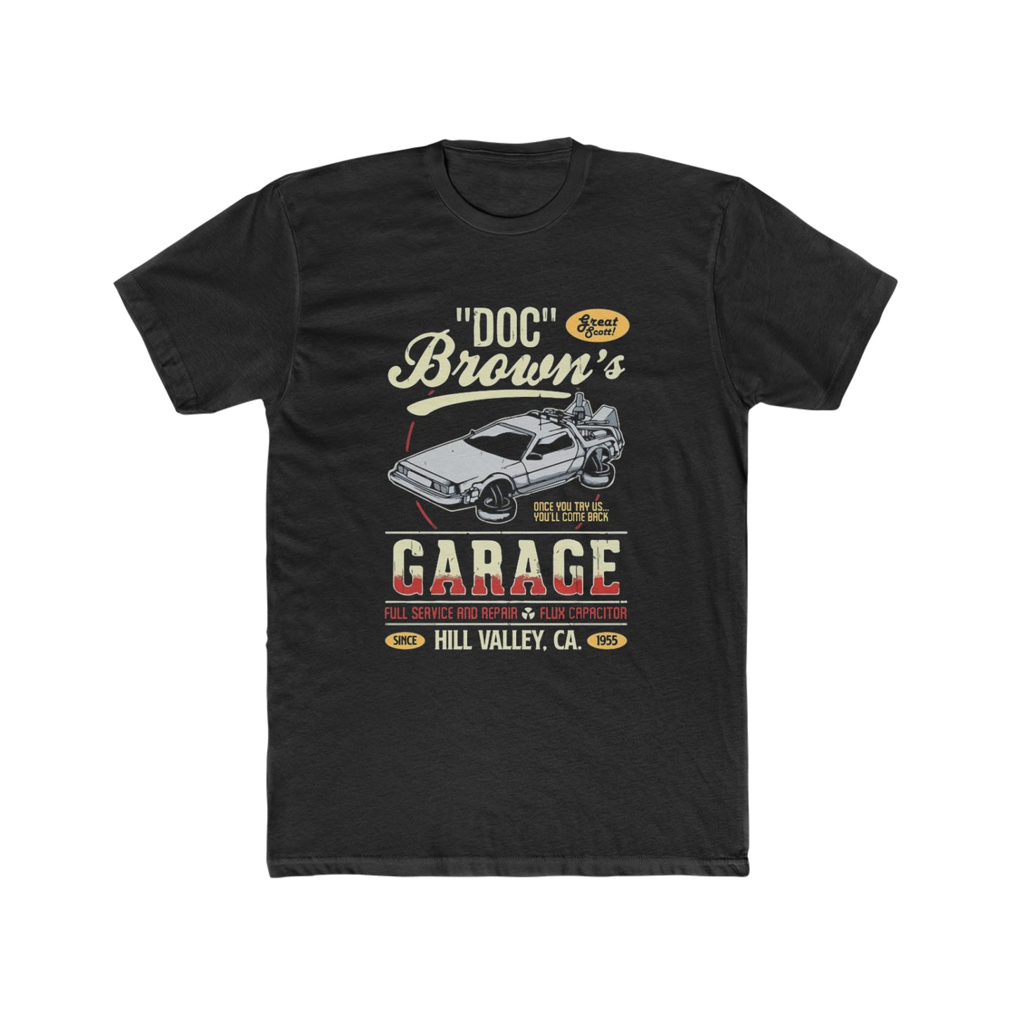 Doc Brown's Garage, Back to the Future, Vintage Inspired Tee