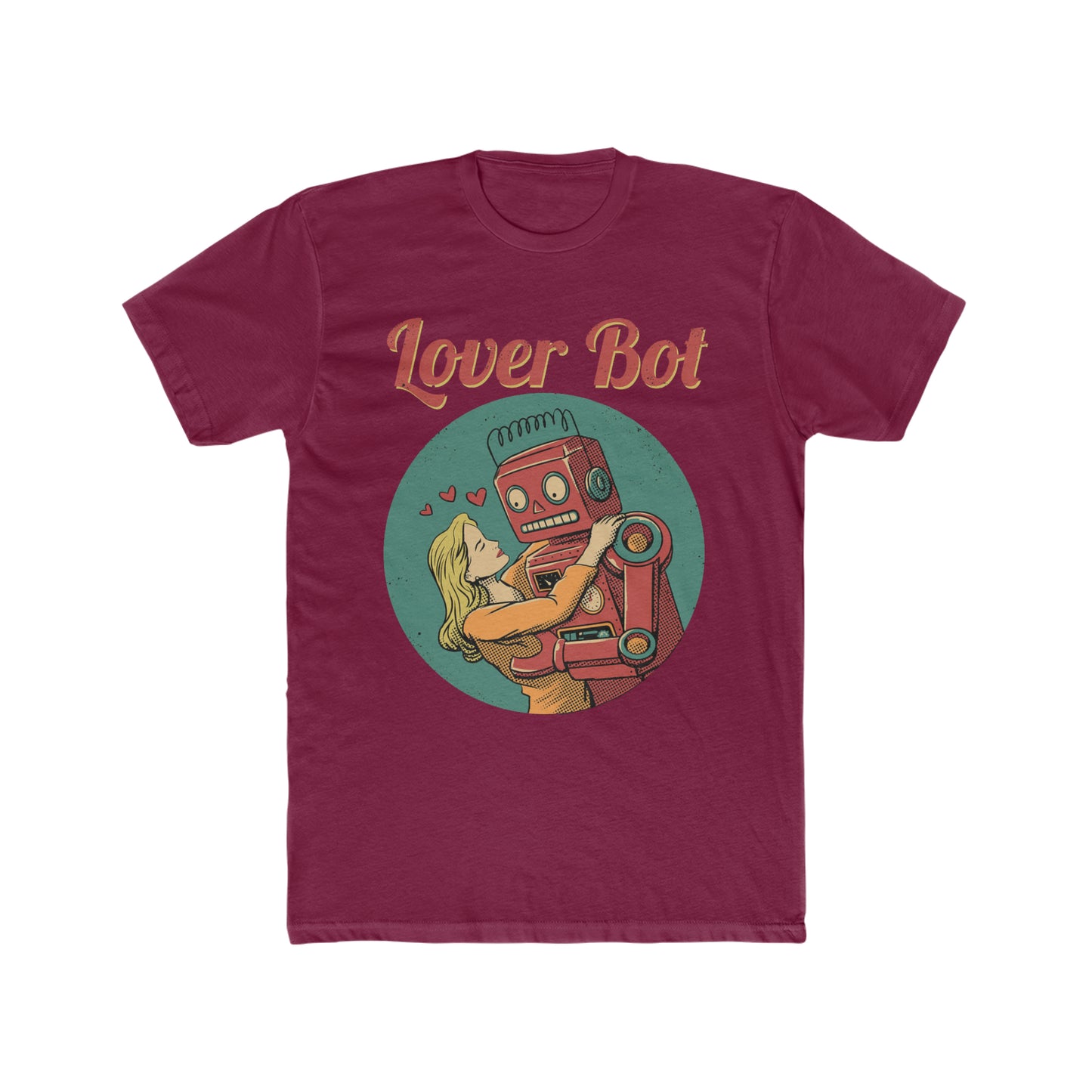 Lover Bot, Retro Robot Holding a Woman Tee