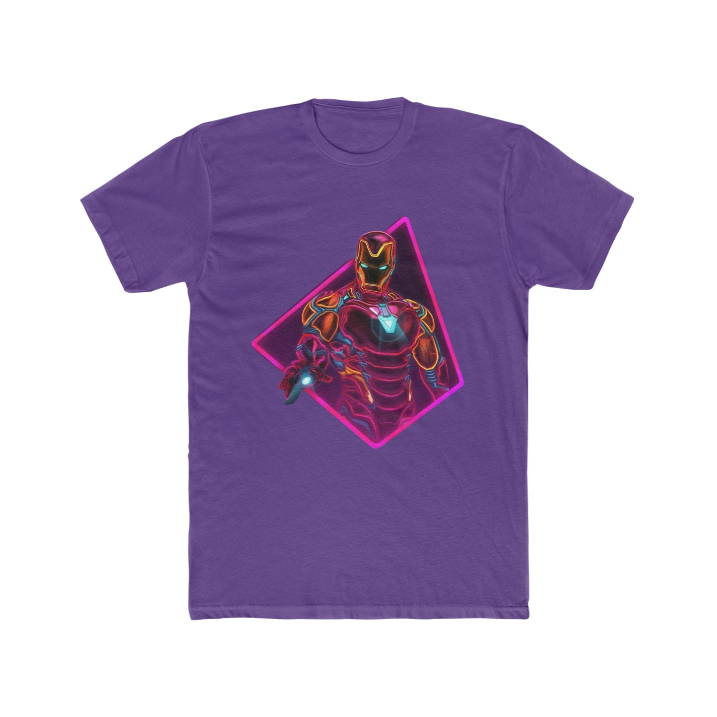 Iron Man, Retro Neon Art, Super Hero, Avenger, Marvel Tee
