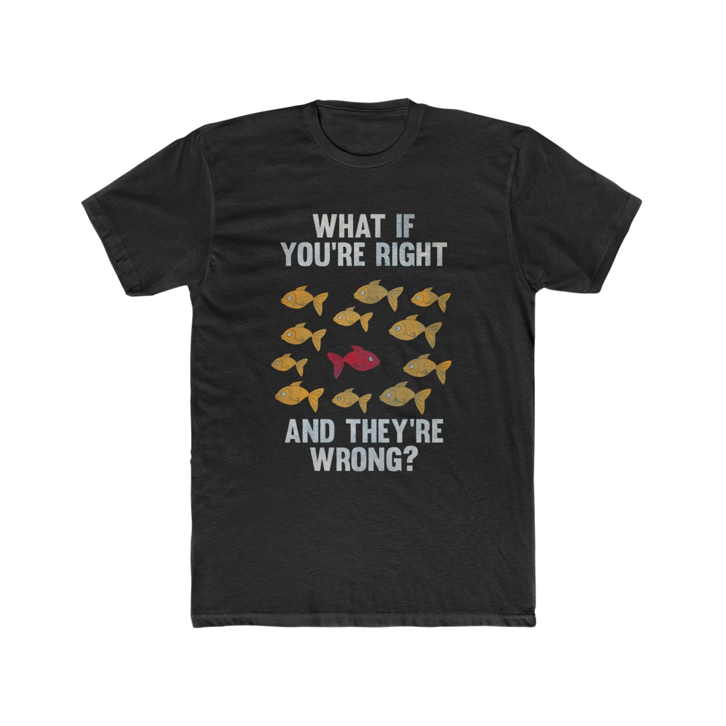 What If You're Right and They're Wrong, Inspirational, Thought Provoking, Distressed Effect, Fun Tee