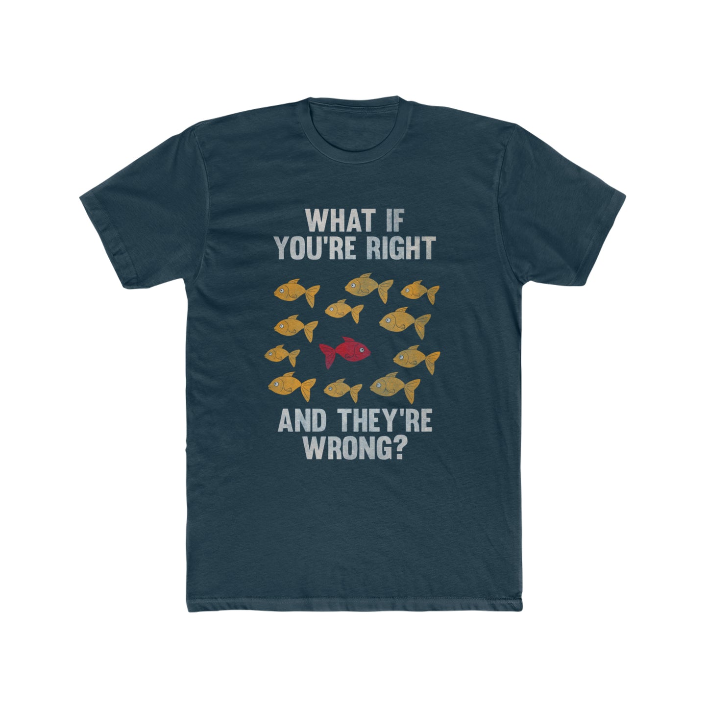 What If You're Right and They're Wrong, Inspirational, Thought Provoking, Distressed Effect, Fun Tee