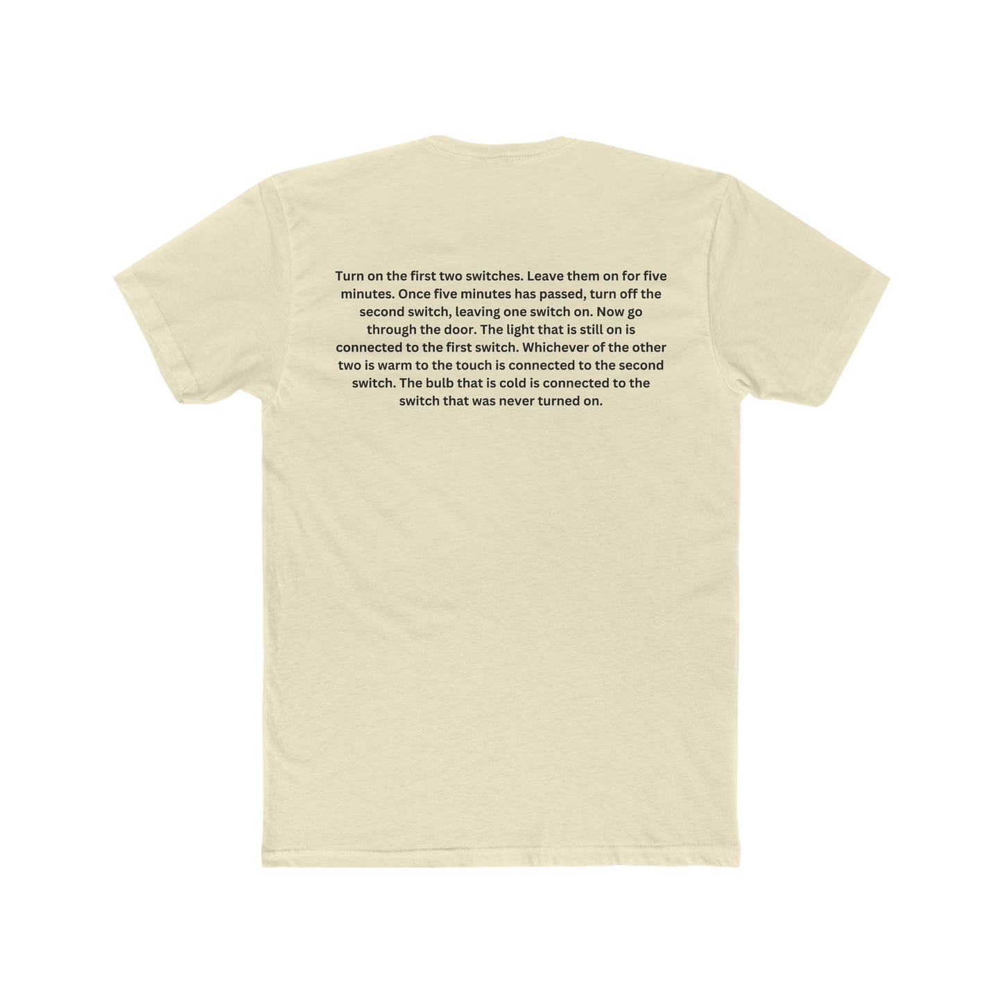 Brain Teaser, Which Switch is Connected to Each of the Light Bulbs, Fun, Puzzle Tee