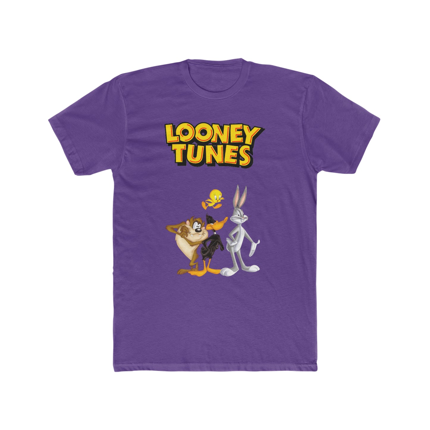 Looney Tunes Custom Design Tee, Bugs Bunny, Daffy Duck, Tweety Bird, Tasmanian Devil