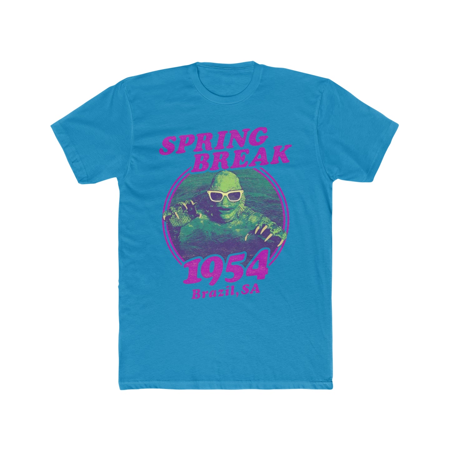 Creature from the Black Lagoon in Spring Break, 1954 Brazil, SA, Parody, Fun, Horror Humor Tee
