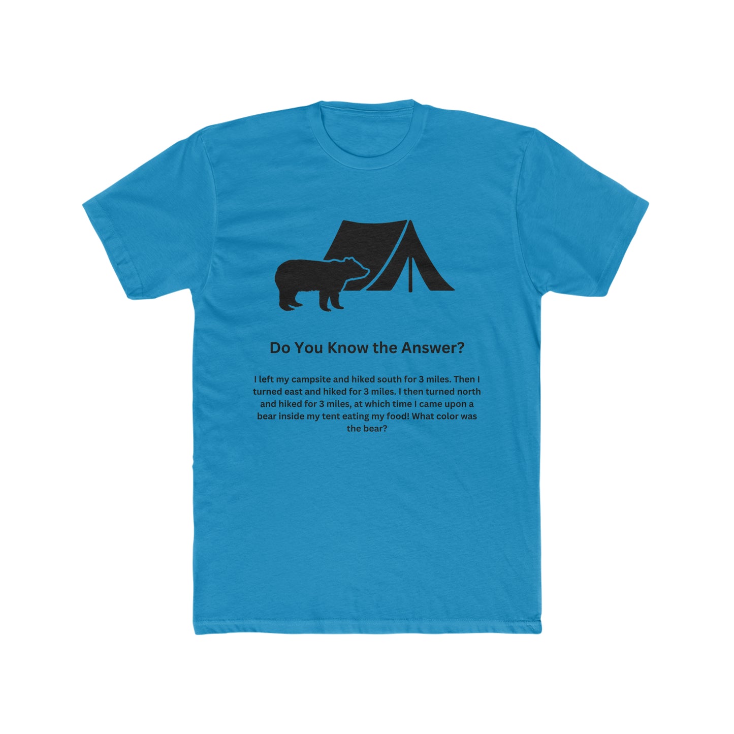 Brain Teaser, What color was the bear?, Fun, Puzzle Tee