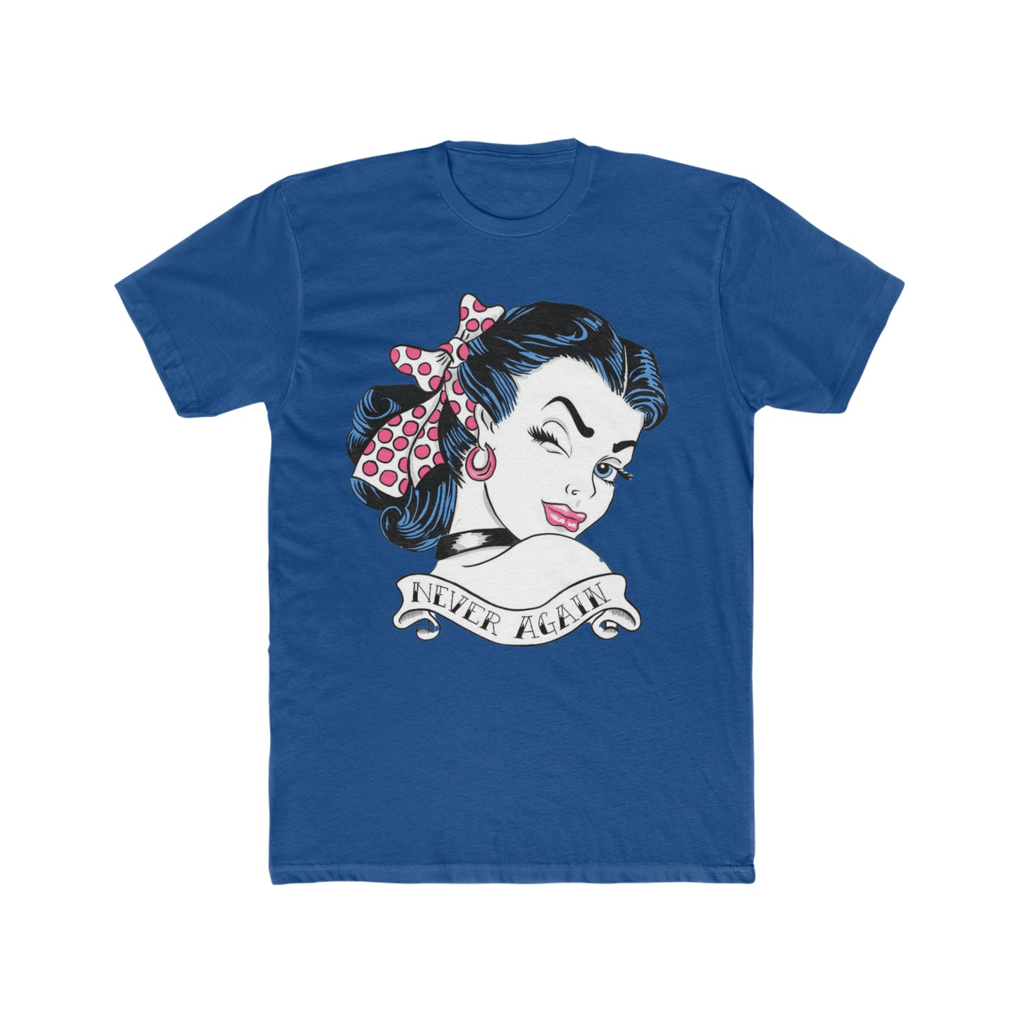 Never Again, Cartoon Girl, Winking With Attitude, Art Tee