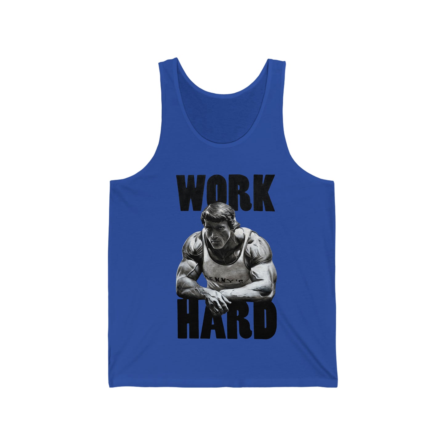 Arnold Schwarzenegger Gyn Tank Top That Says Work Hard, Gym Attire, Workout Shirt