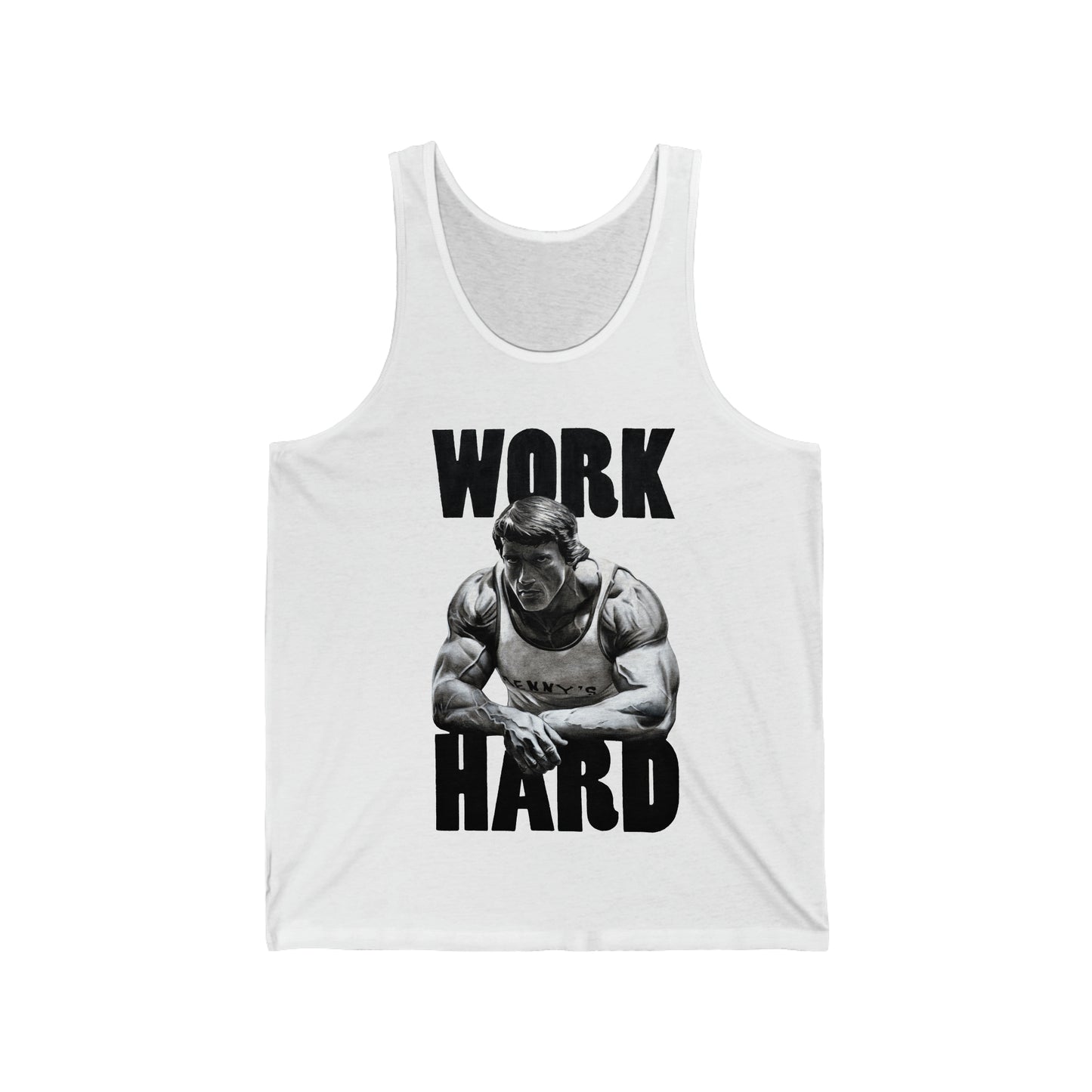 Arnold Schwarzenegger Gyn Tank Top That Says Work Hard, Gym Attire, Workout Shirt