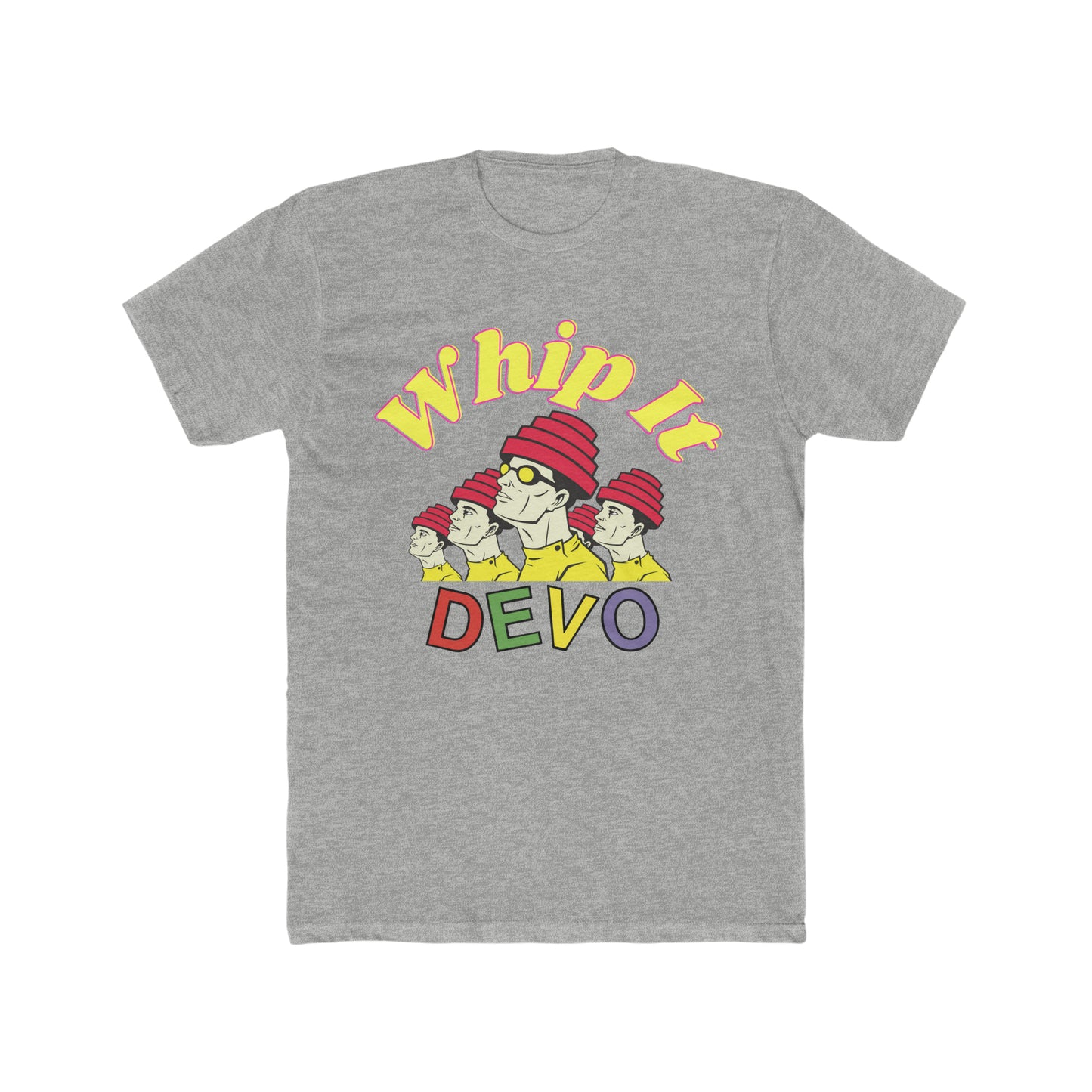 Devo, Whip It, Cartoon Sketch, Colorful, 80's Band, Art Tee