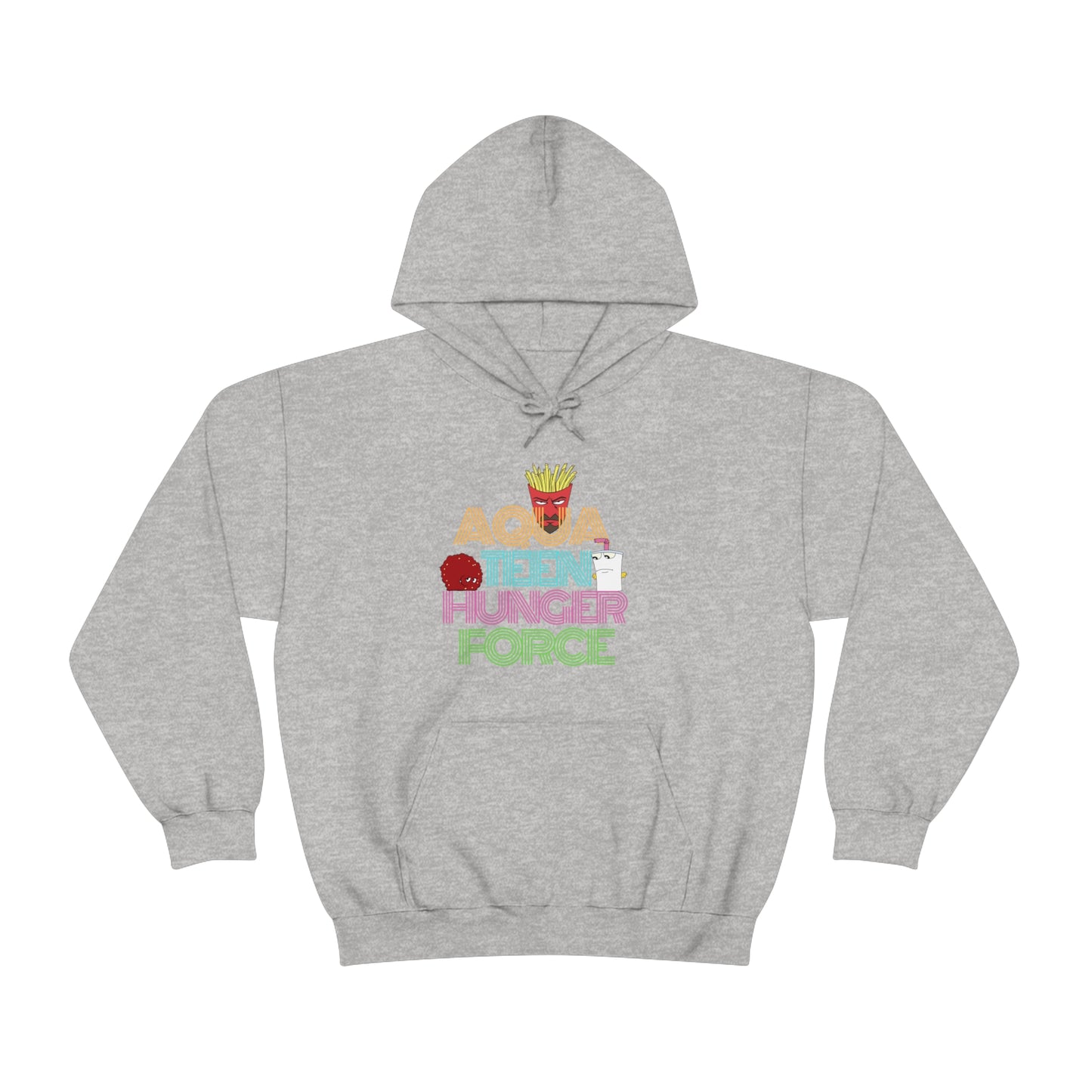 Aqua Teen Hunger Force Retro Hoodie Sweatshirt, Staring Frylock, Meatwad, and Master Shake in the Title