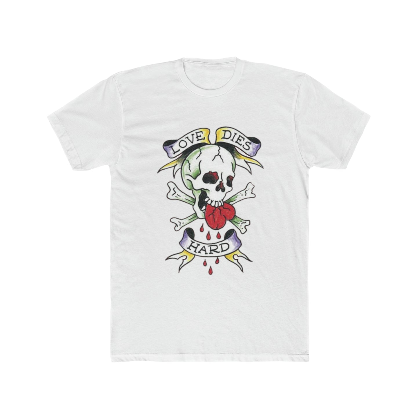 Ed Hardy Inspired, Love Dies Hard, Retro, Vintage Inspired Tee