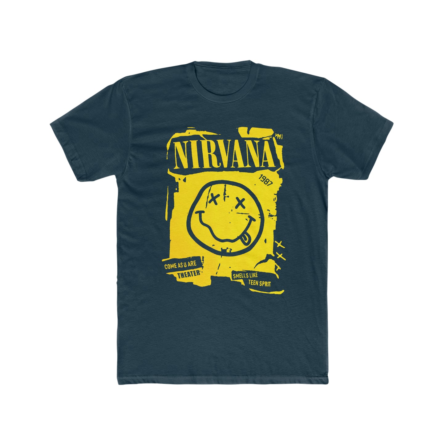 Nirvana, Come As U Are Theater, Smells Like Teen Spirt, Distressed Style, Vintage Inspired Tee