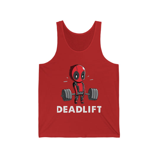 Deadpool, Doing Deadlifts Tank Top, Gym Attire, Workout Shirt